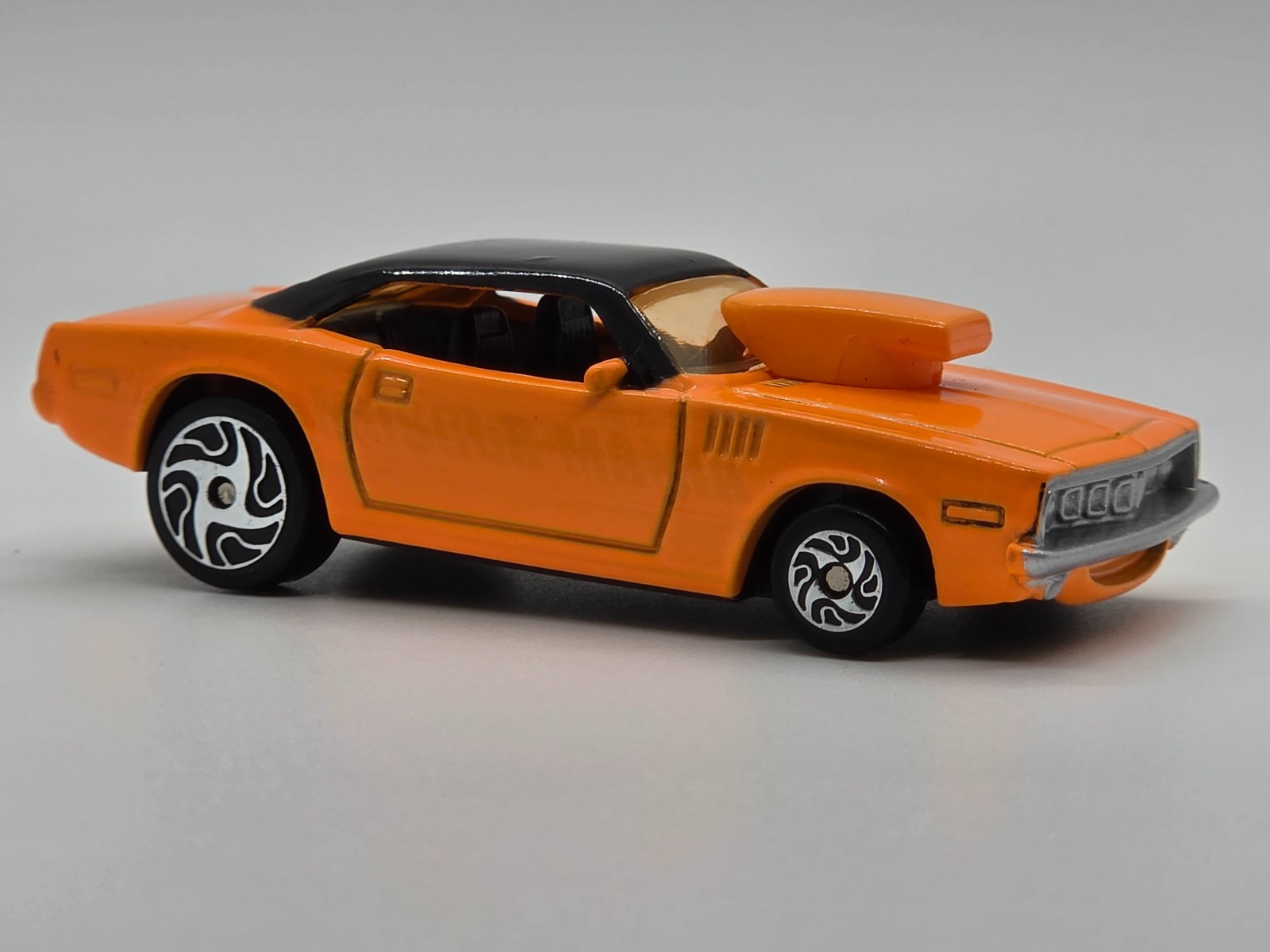 Racing Champions 1971 Plymouth ’Cuda Pro Street Orange Black Roof Loose 1:64
