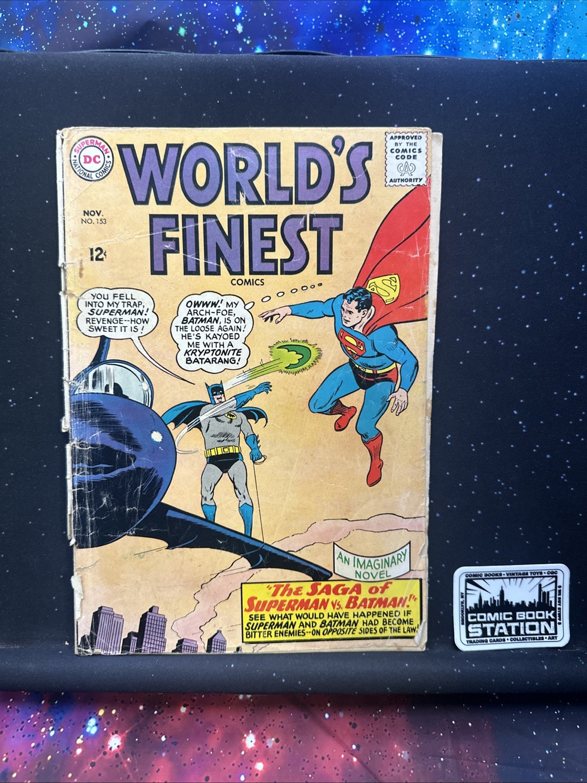 World\'s Finest DC Comics #153 1965 Batman Slaps Robin Iconic Panel Superman CI World\'s Finest DC Comics #153 1965 Batman Slaps Robin Iconic Panel Superman CI