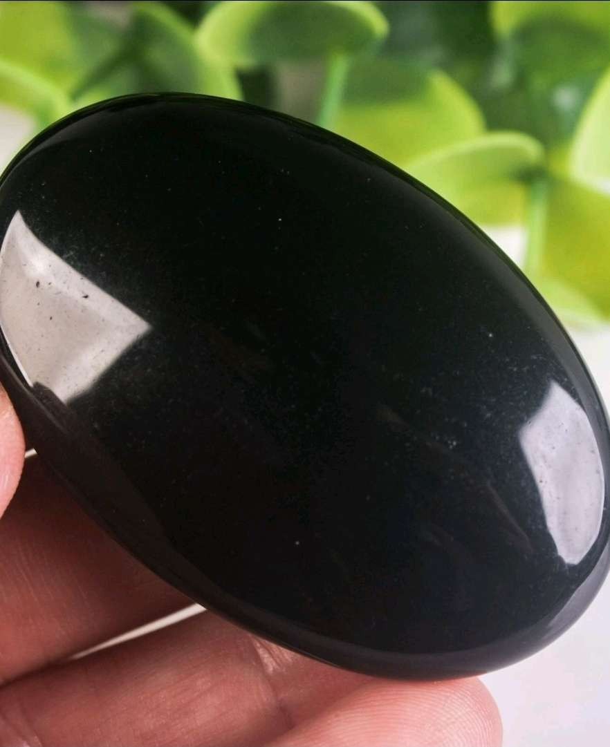 36g 55mm Black Obsidian Palm Stone Natural Crystal Pocket Worry Stone Healing 36g 55mm Black Obsidian Palm Stone Natural Crystal Pocket Worry Stone Healing