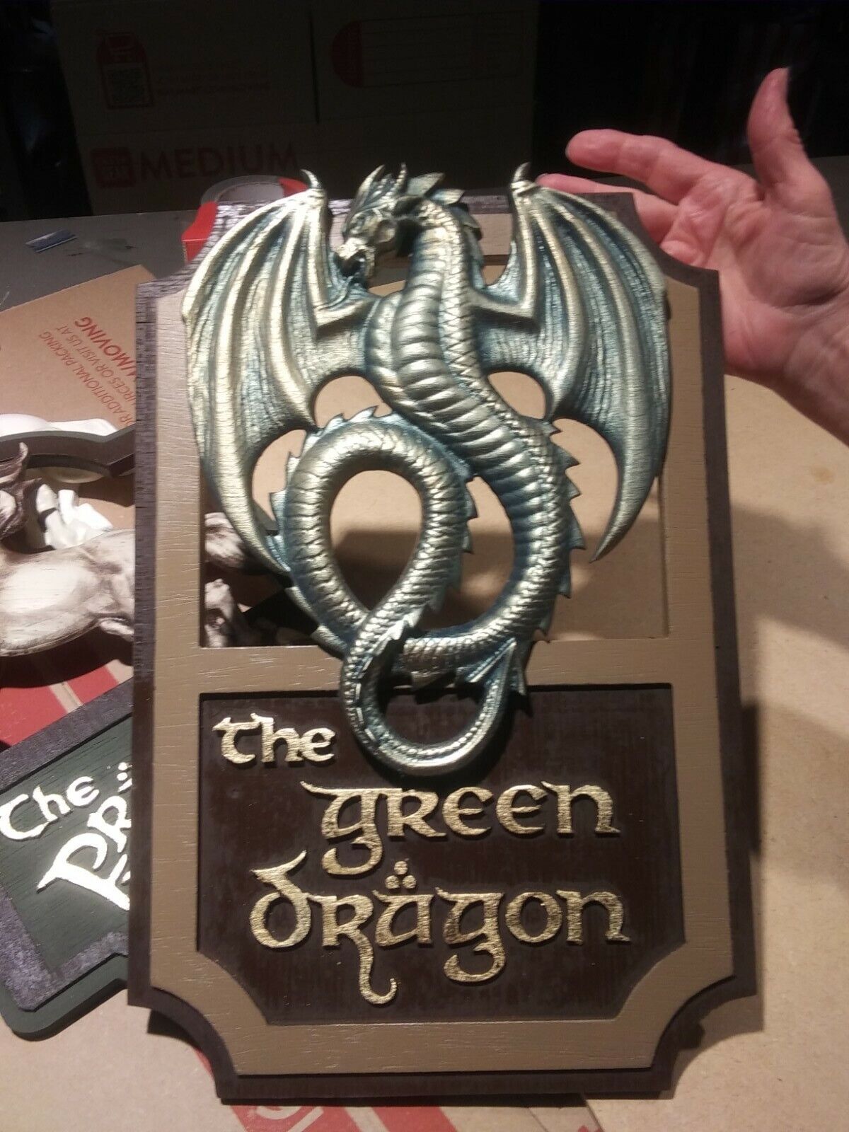 Inn of the Green Dragon Sign LOTR, Green Dragon Sign