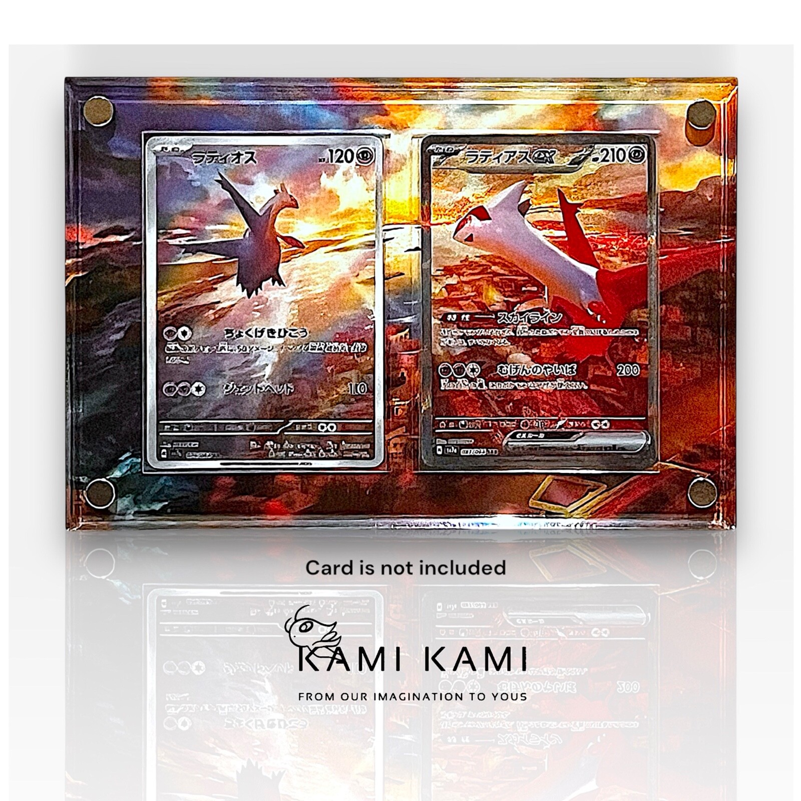 Latias ex sar Latios ar Custom Pokémon Card Display Frame Case Latias ex sar Latios ar Custom Pokémon Card Display Frame Case