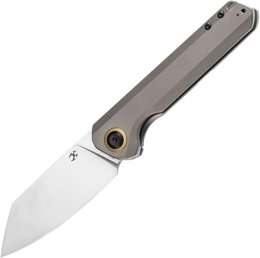 Kansept Knives Bulldozer Framelock Bronze Titanium Folding 20CV Knife 1028A4