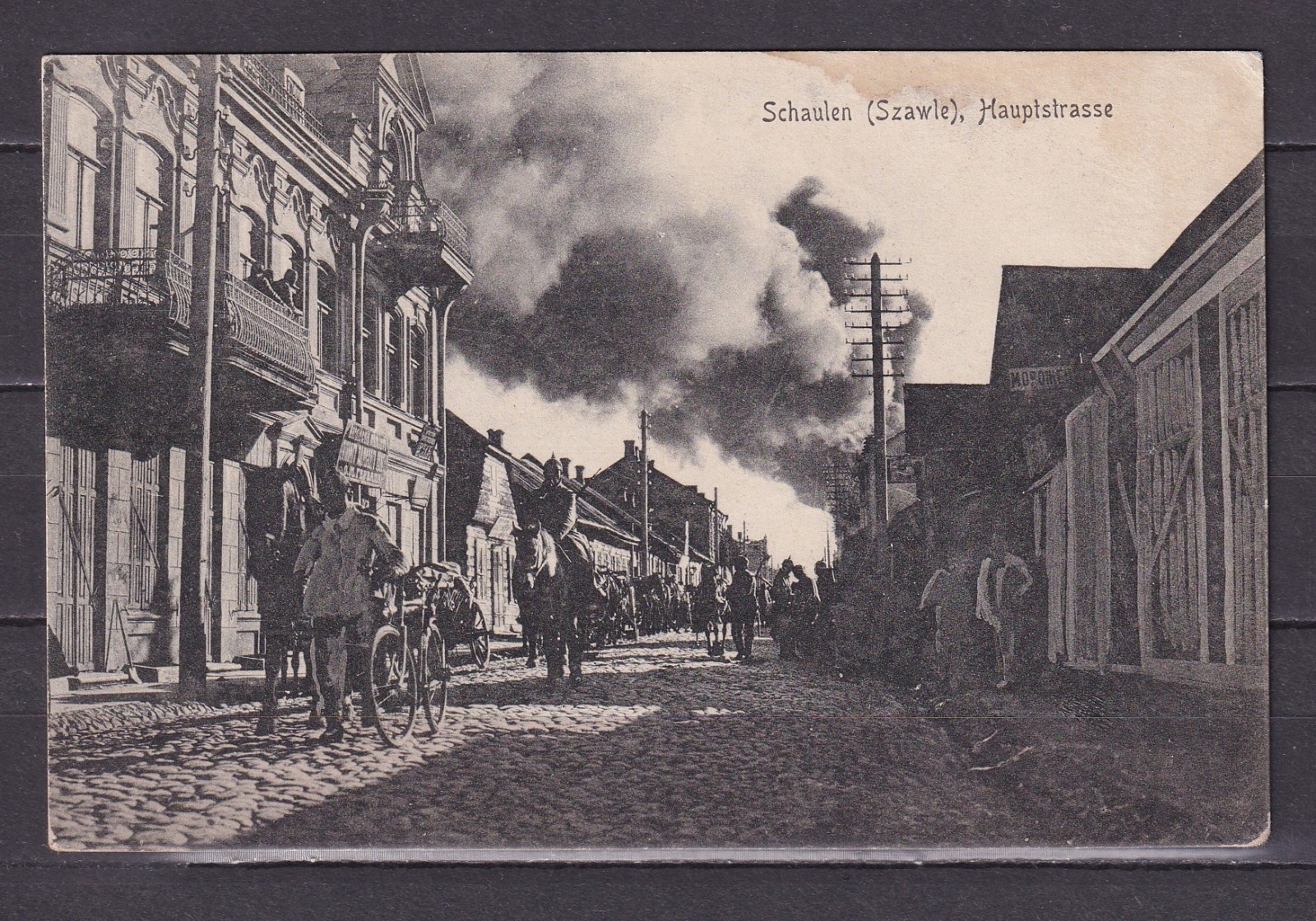 Lithuania 1916 WW I Schaulen Szawle Siauliai War Military Postcard