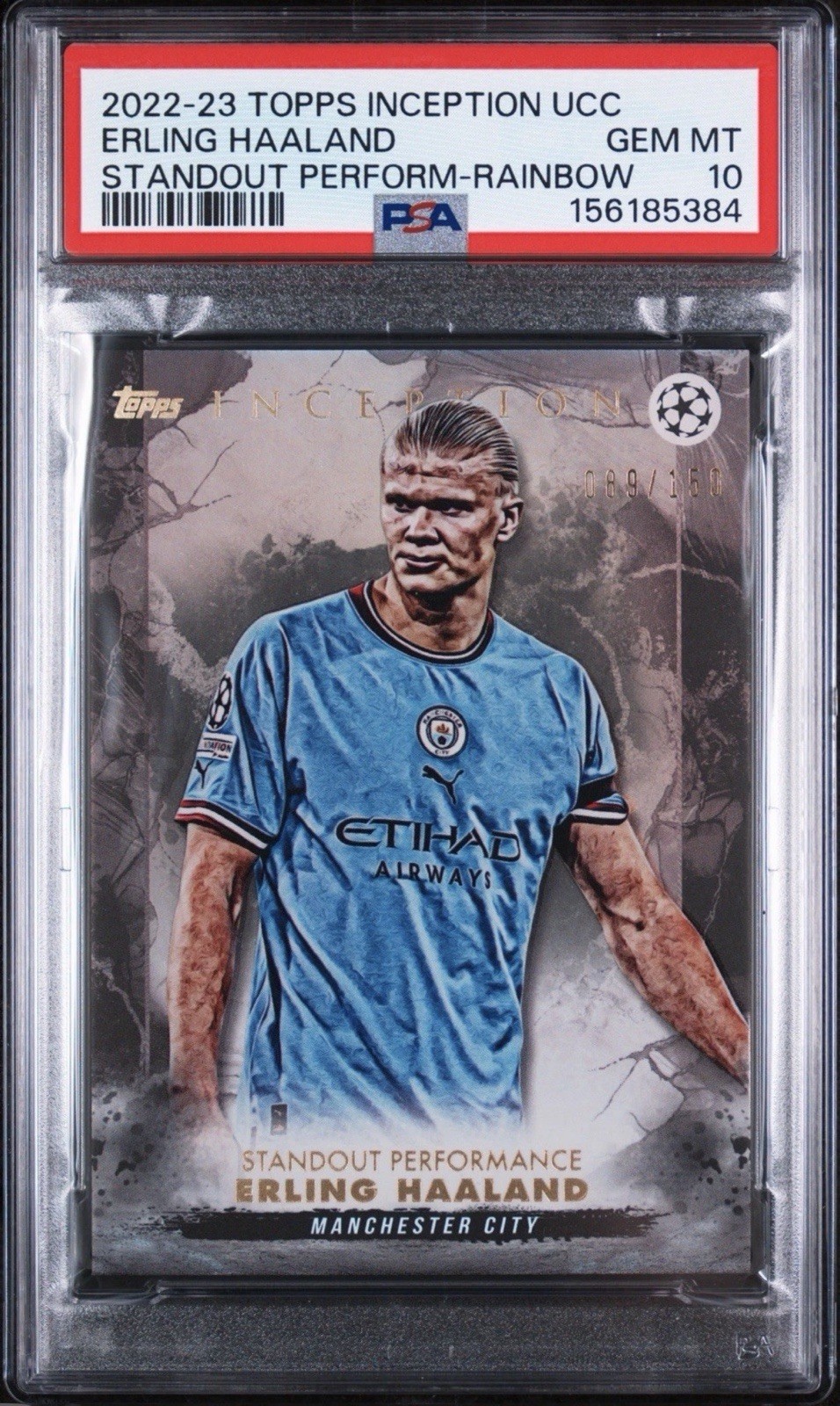 2022-23 TOPPS INCEPTION UEFA CLUB COMPETITIONS ERLING HAALAND RAINBOW
