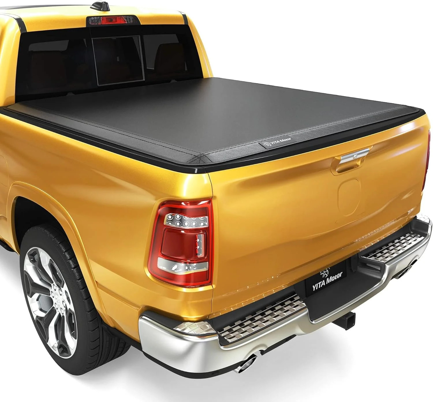 YITAMOTOR Soft Tri-Fold Truck Bed Tonneau Cover Compatible with 2003-2026 Dodge