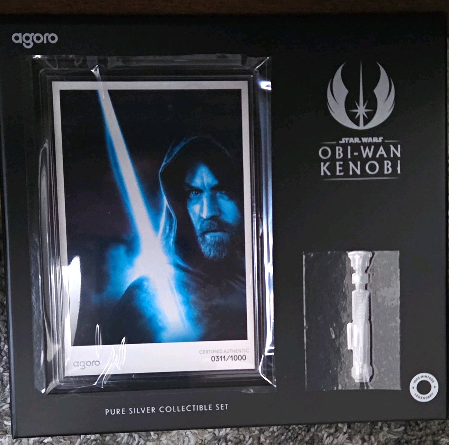 Agoro Star Wars Obi-Wan Kenobi Pure Silver Collectible Set 2026 0311/1000 Agoro Star Wars Obi-Wan Kenobi Pure Silver Collectible Set 2026 0311/1000