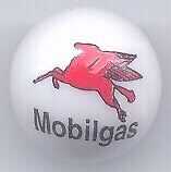 Mobilgas Gasoline Advertising Glass Marble