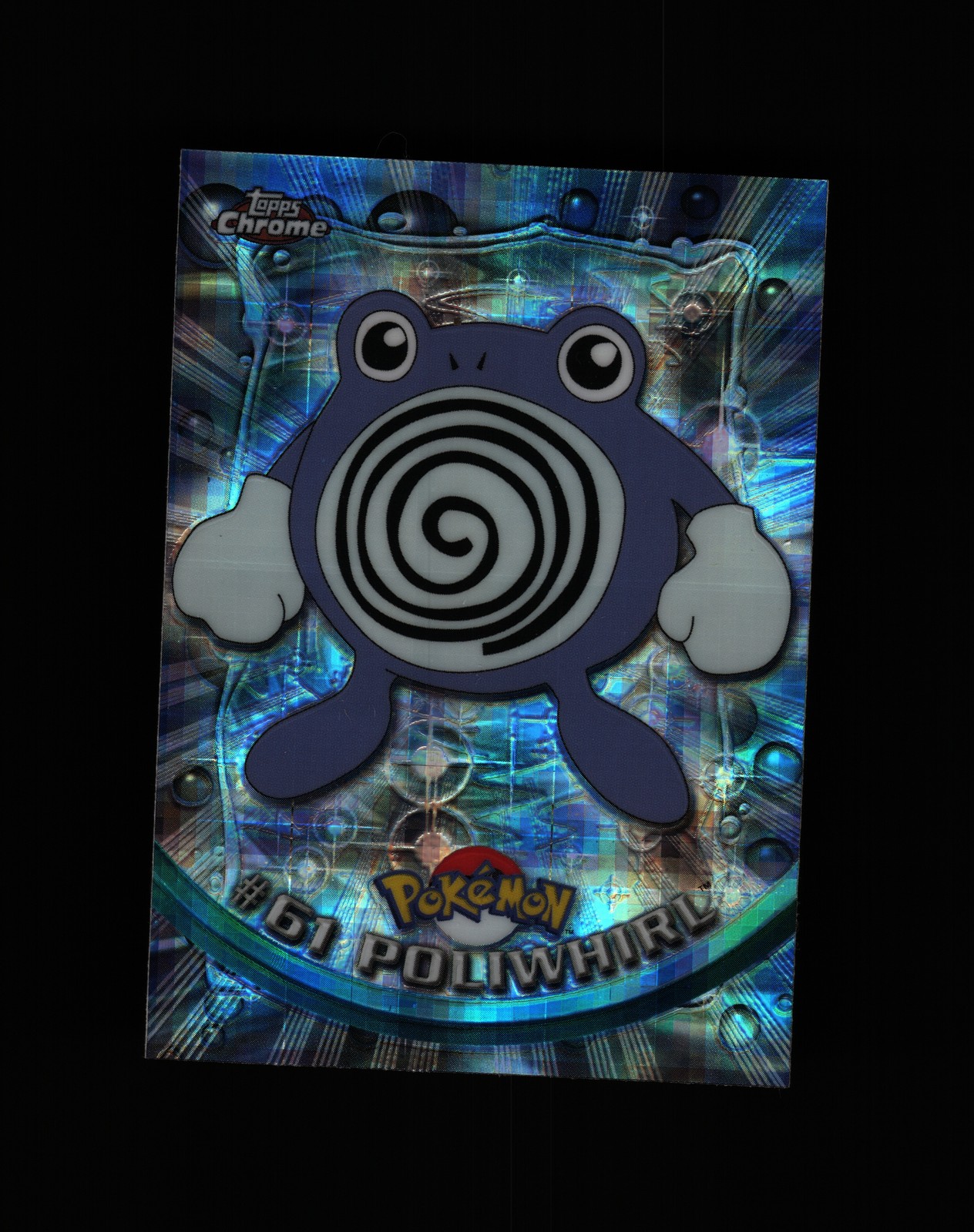 2000 Topps Chrome Pokemon Tekno Chrome Poliwhirl #61 MINT