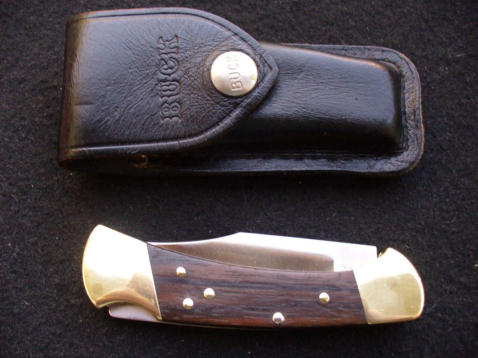 Vintage Buck 112 Ranger Knife 2-dot '76 Cat.-3 Ver.-2 RARE 4-pin W/Sheath Exc.