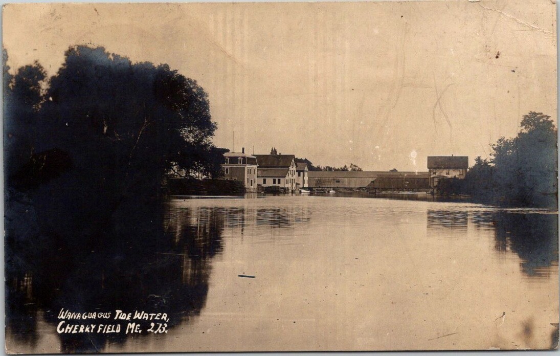 RPPC Cherryfield Maine Wanaguagus Tide Waterp/m 1916 Eastern Illustrating A798