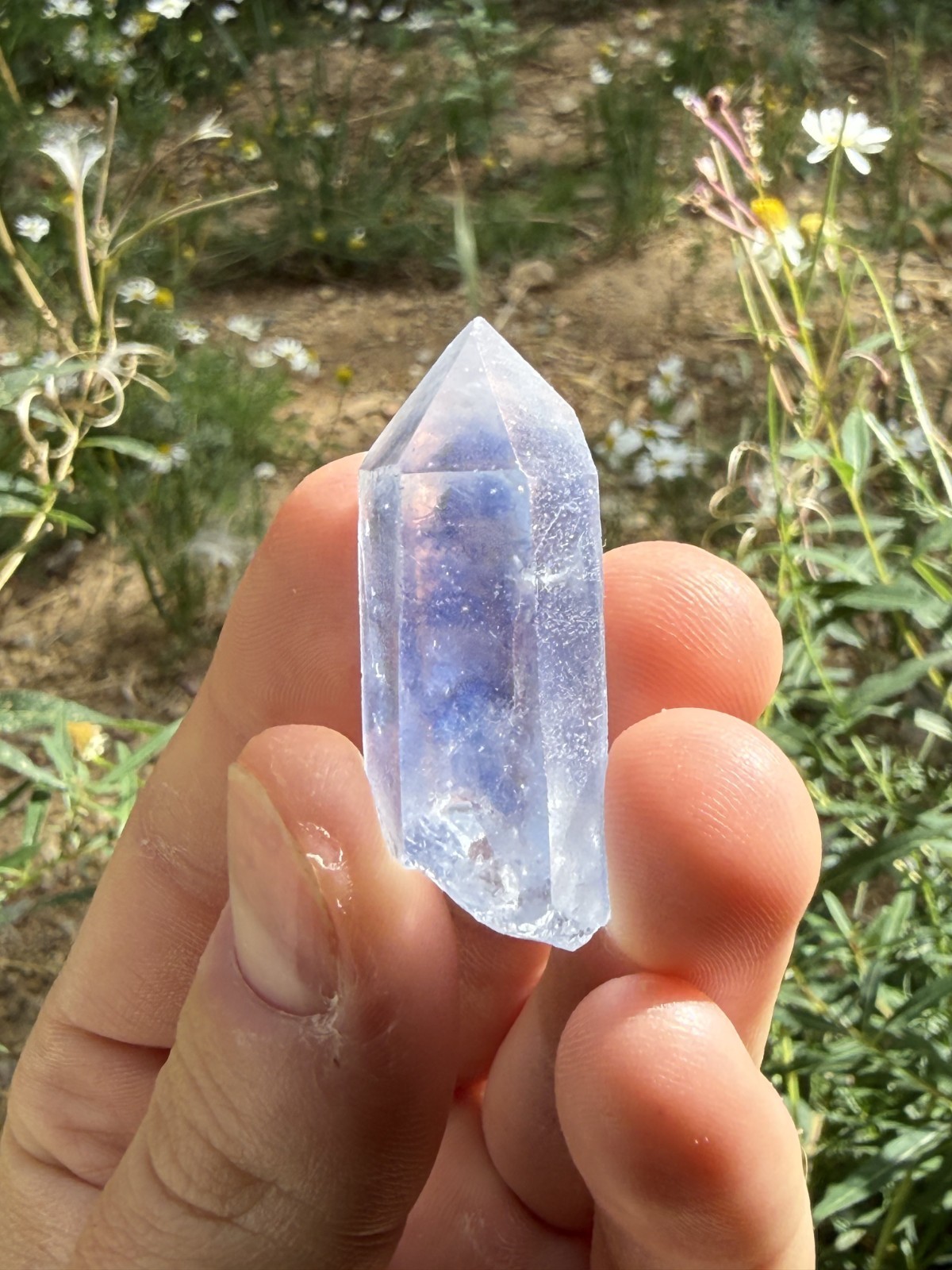 BEAUTIFUL lot of Dumortierite Quartz (4 pieces) - Brazil