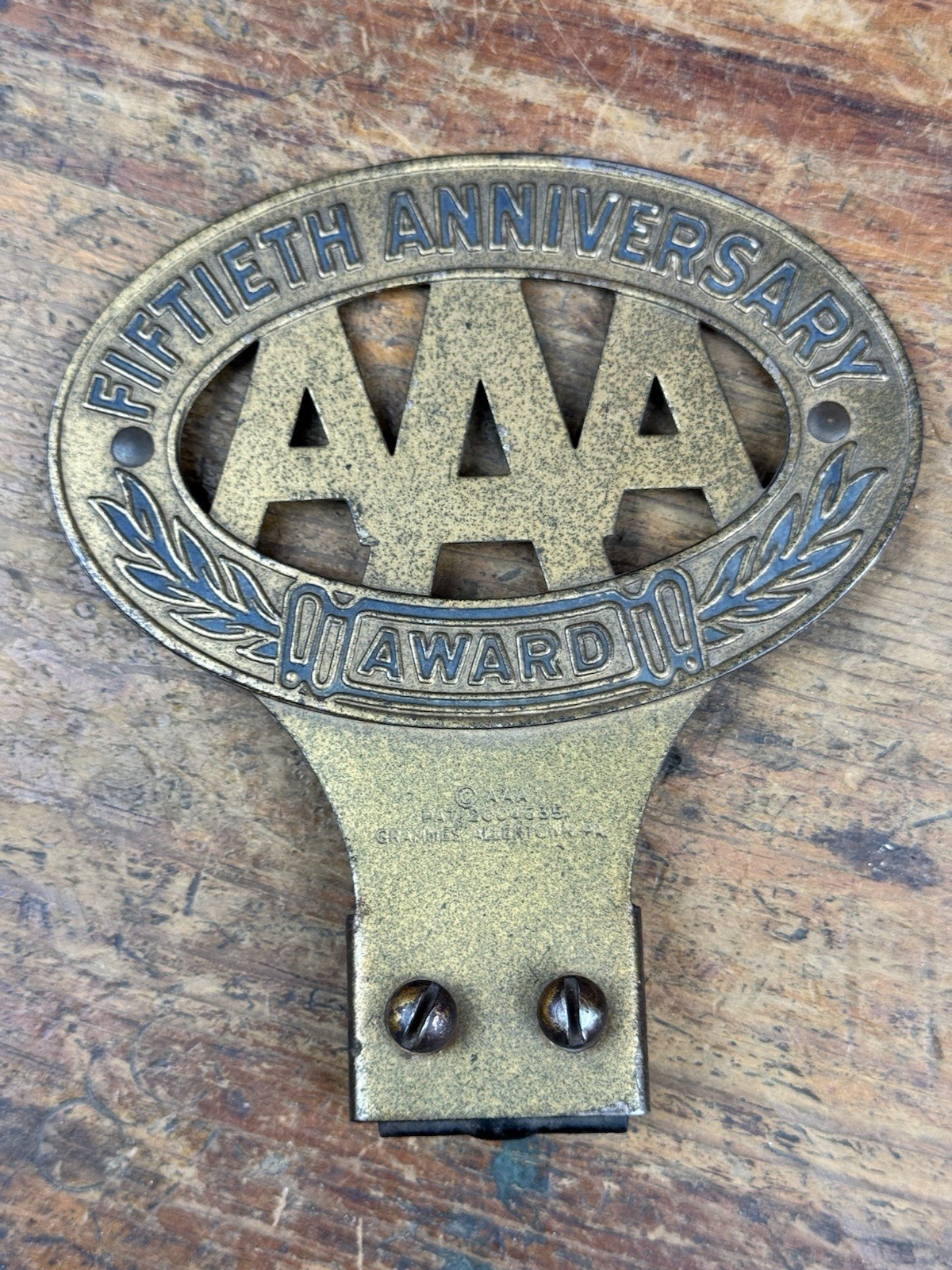 1952 AAA License Plate Topper \