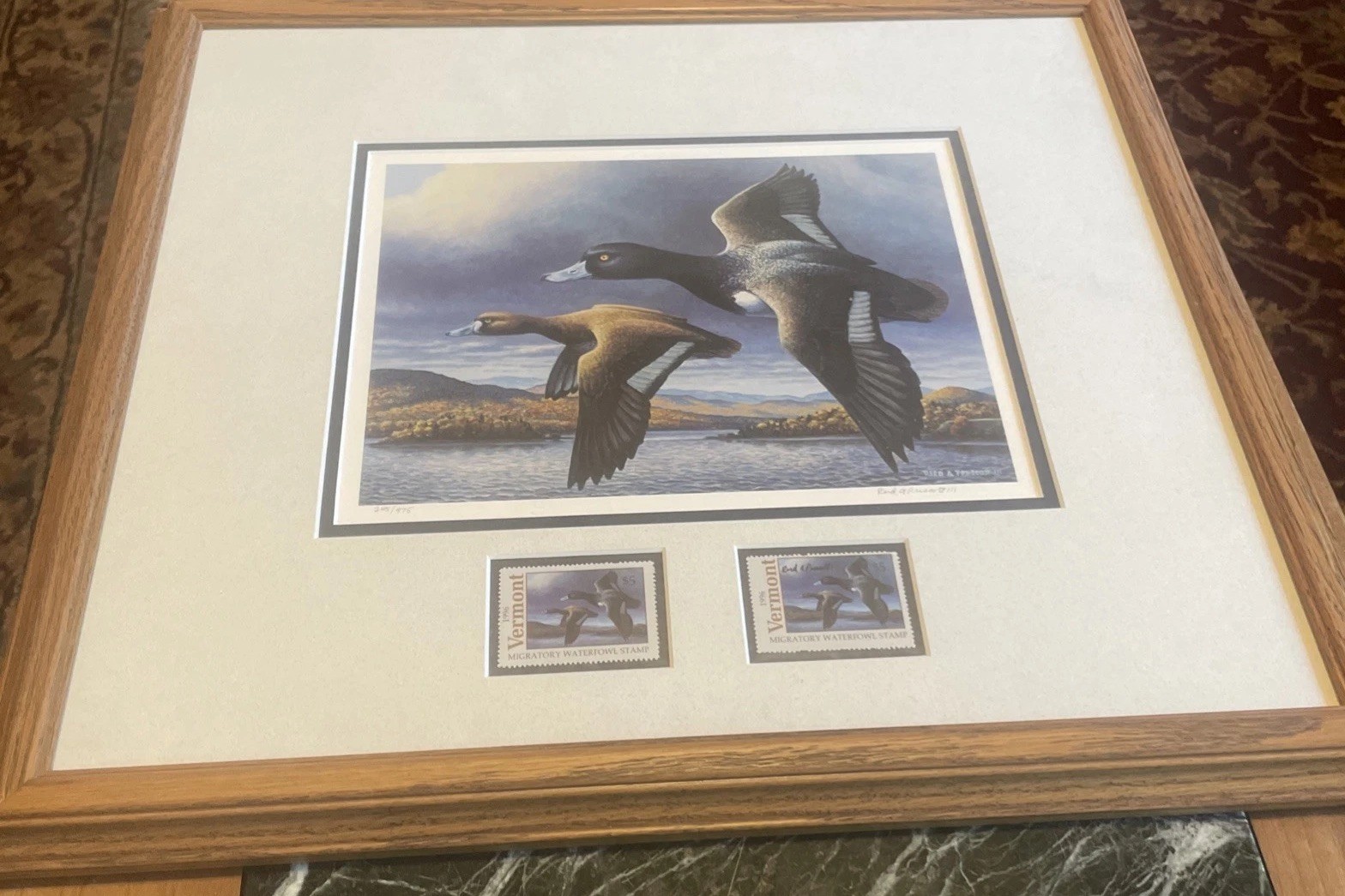 1996 Vermont Duck Stamp Print Migratory Waterfowl Signed #205/975 Reed Prescott