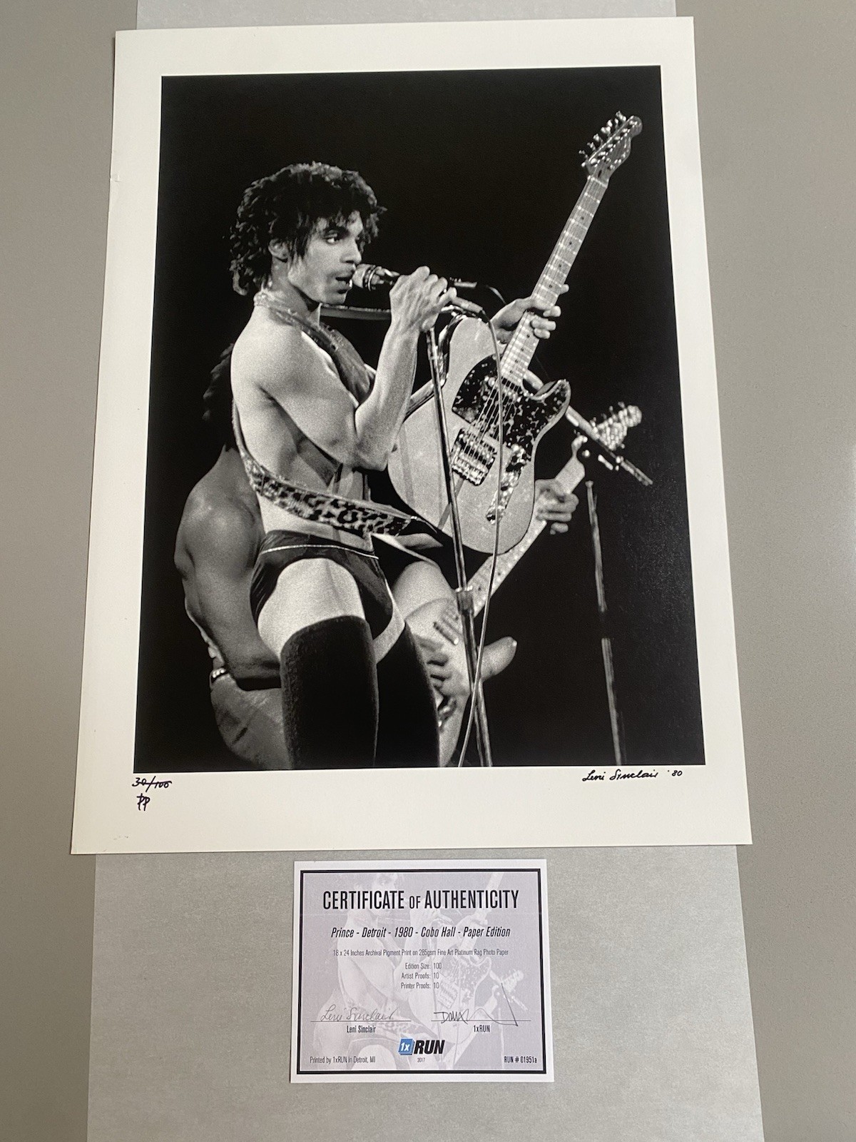 Leni Sinclair Prince Detroit Cobo Hall 1980 Signed PP Printer Proof Art COA