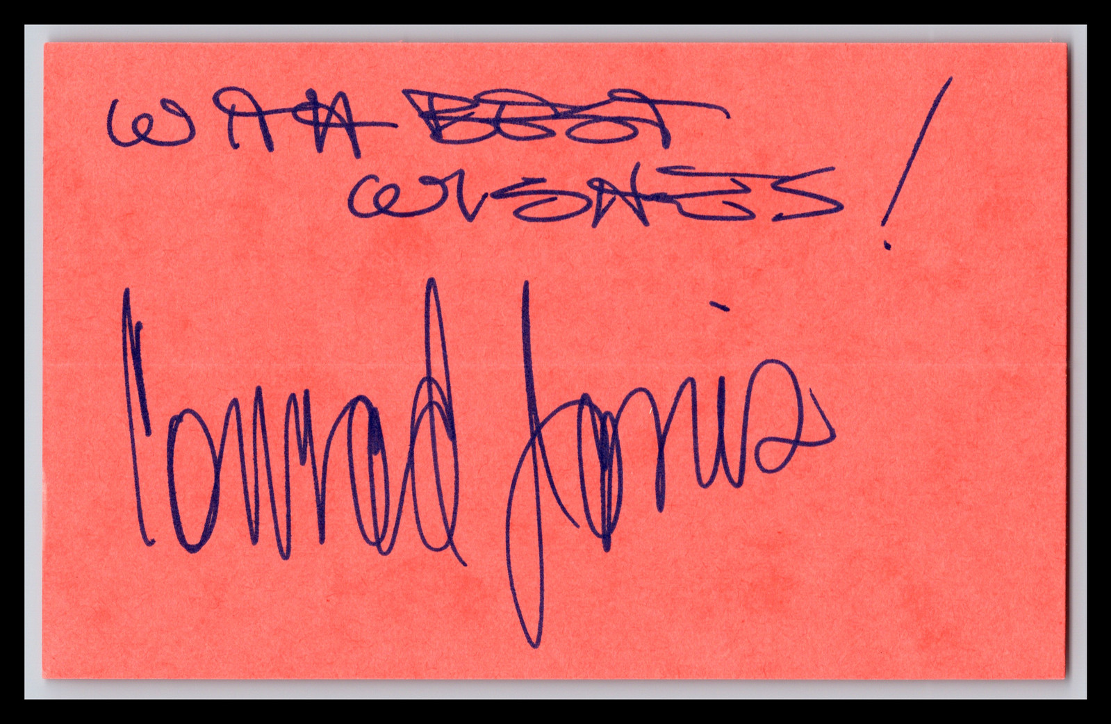 Conrad Janis - Actor & Jazz Trombonist - 3x5 Card - Signed / Autographed