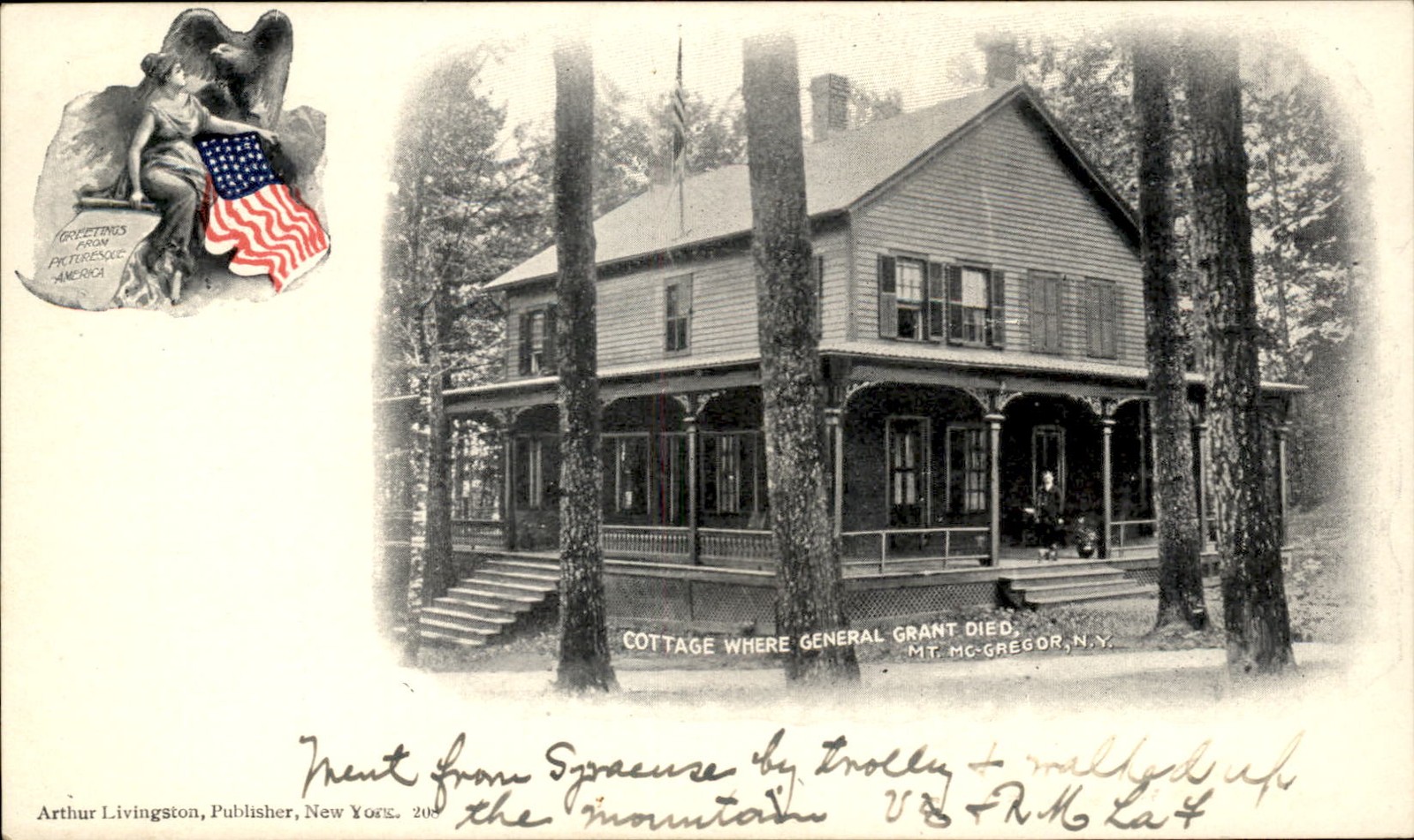 Mt. McGregor NY Cottage Where General Grant Died c1900s-10s Vintage Postcard bhn