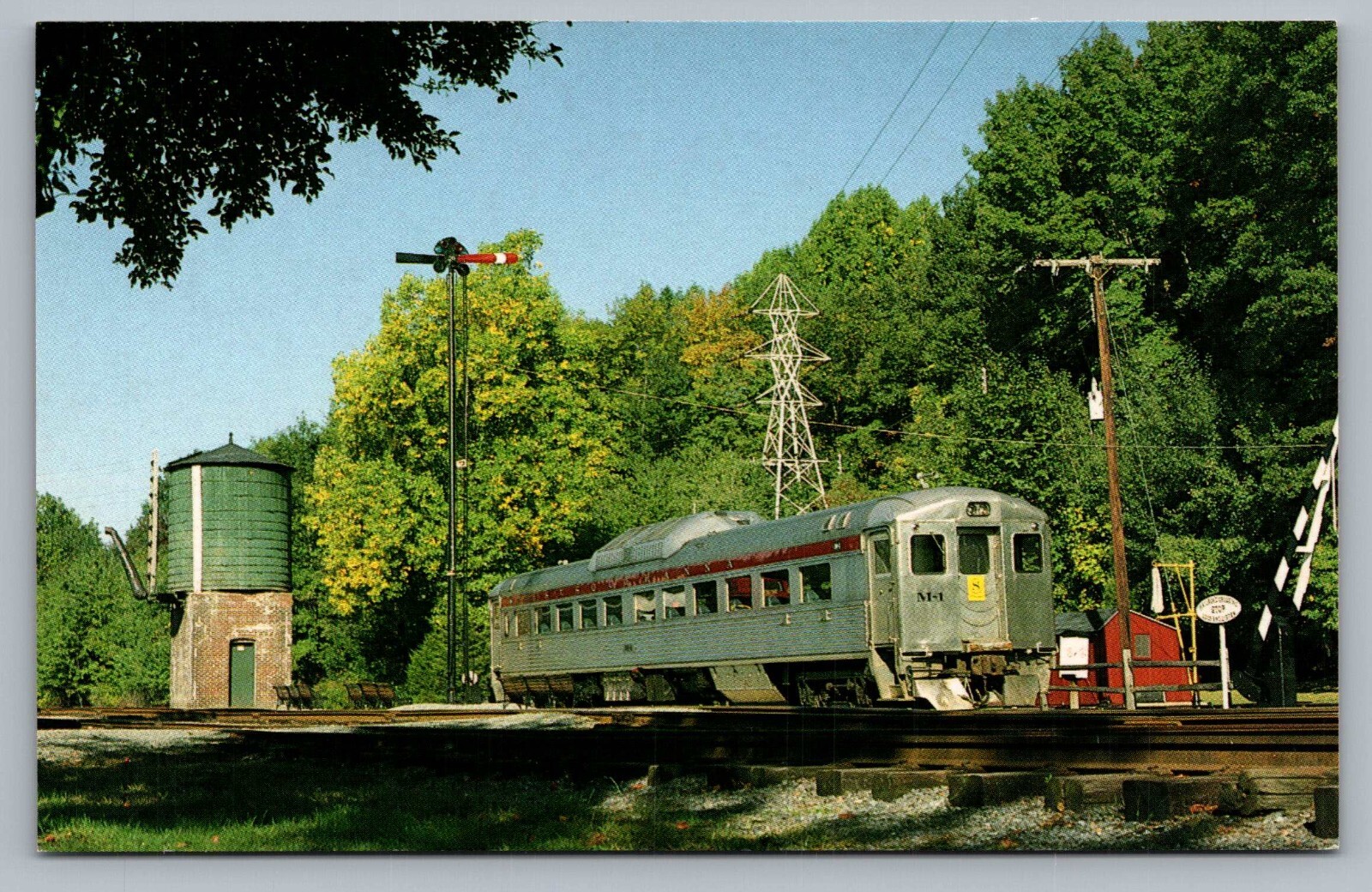 Rail Diesel Car M-1 NYS&W Railroad Train Whippany Railway Museum NJ Postcard P10