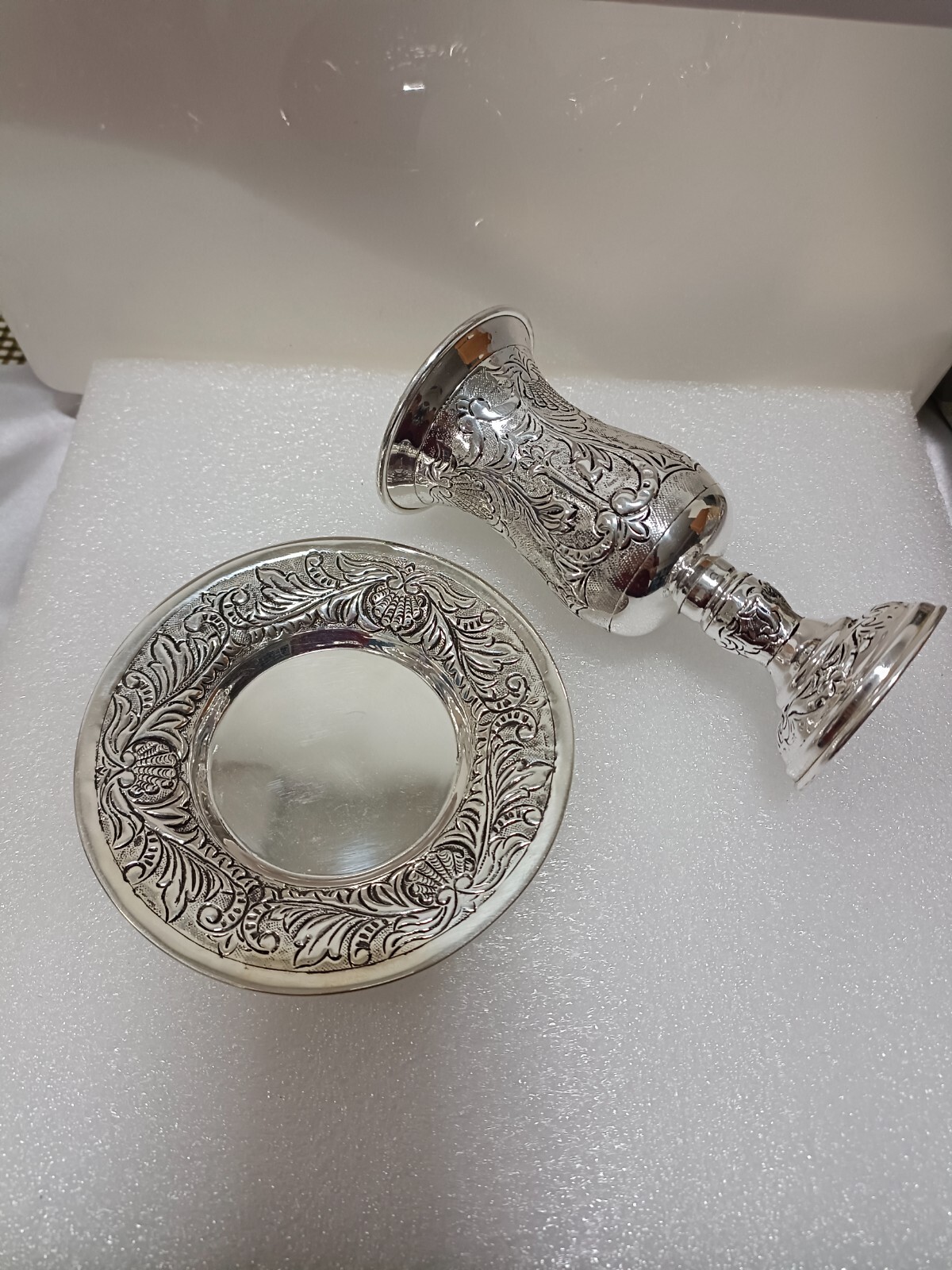 Kiddush Wine Cup Silver Plated Set Judaica goblet Plate | Sam Judaica Kiddush Wine Cup Silver Plated Set Judaica goblet Plate | Sam Judaica