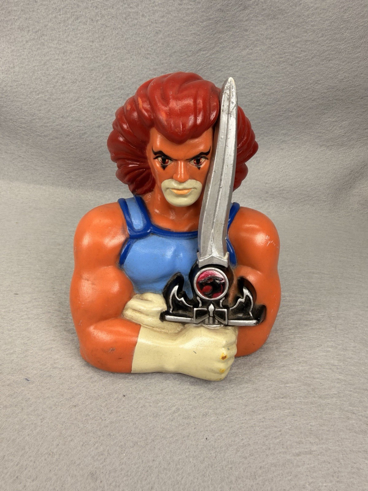 VTG 1986 Thundercats Lion-O Sword Omens Saving Bank No Stopper Telepictures Corp VTG 1986 Thundercats Lion-O Sword Omens Saving Bank No Stopper Telepictures Corp