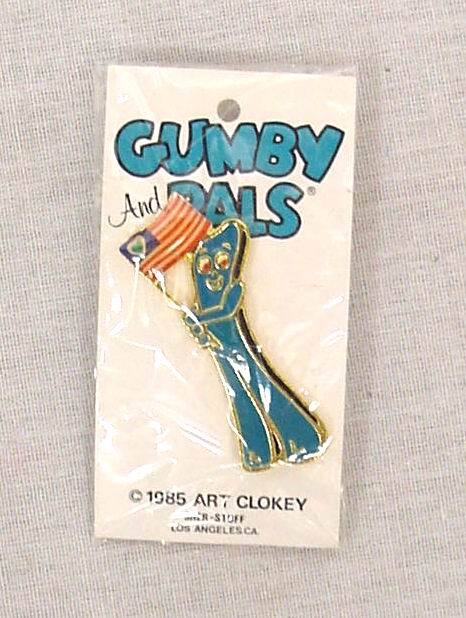 1985 Vintage Gumby with flag pin