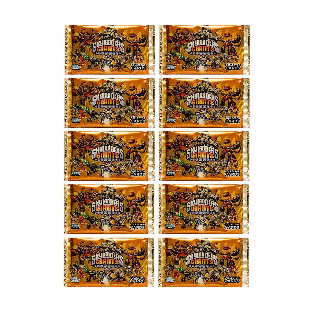 New Lot (10) x Topps Skylanders Giants Collector Trading Cards Booster Pack New Lot (10) x Topps Skylanders Giants Collector Trading Cards Booster Pack