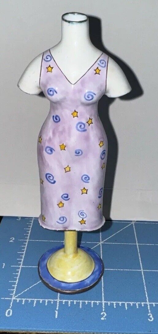 2001 Kelvin Chen Enameled Miniature Dress Form #364 Limited Edition
