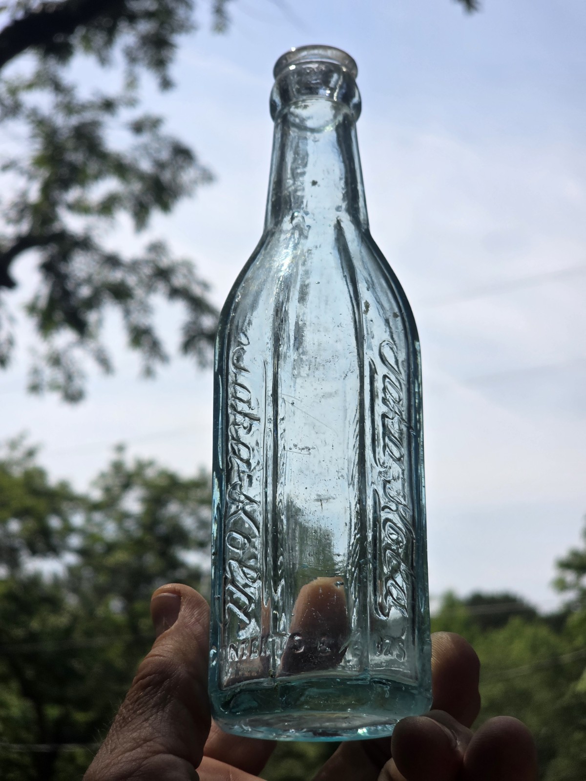 Birdsnest Va. Eastern Shore Bottling Works Taka Kola 6.5oz Soda Bottle Icey Blue