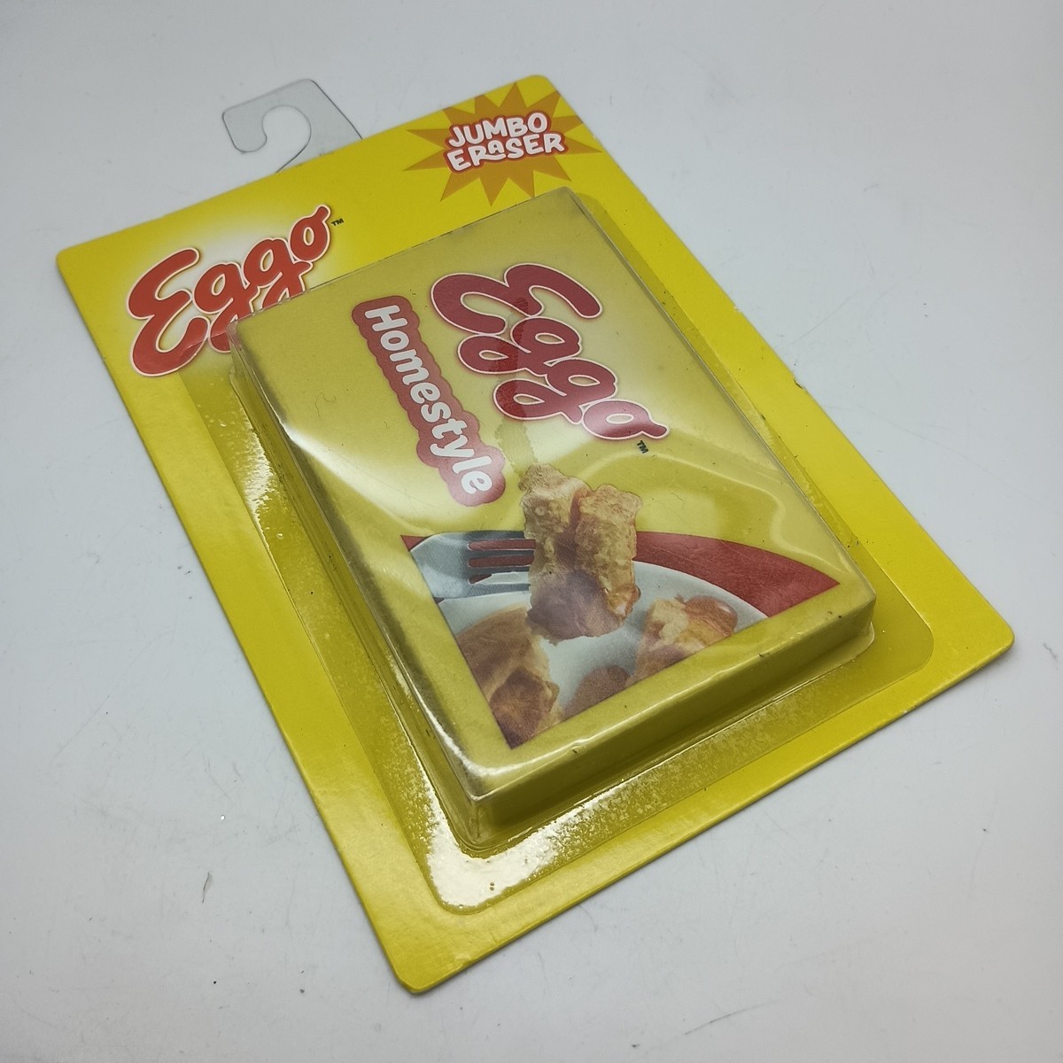 #K) ERASER Kelloggs EGGO Waffles Homestyle Box JUMBO Eraser School Supply