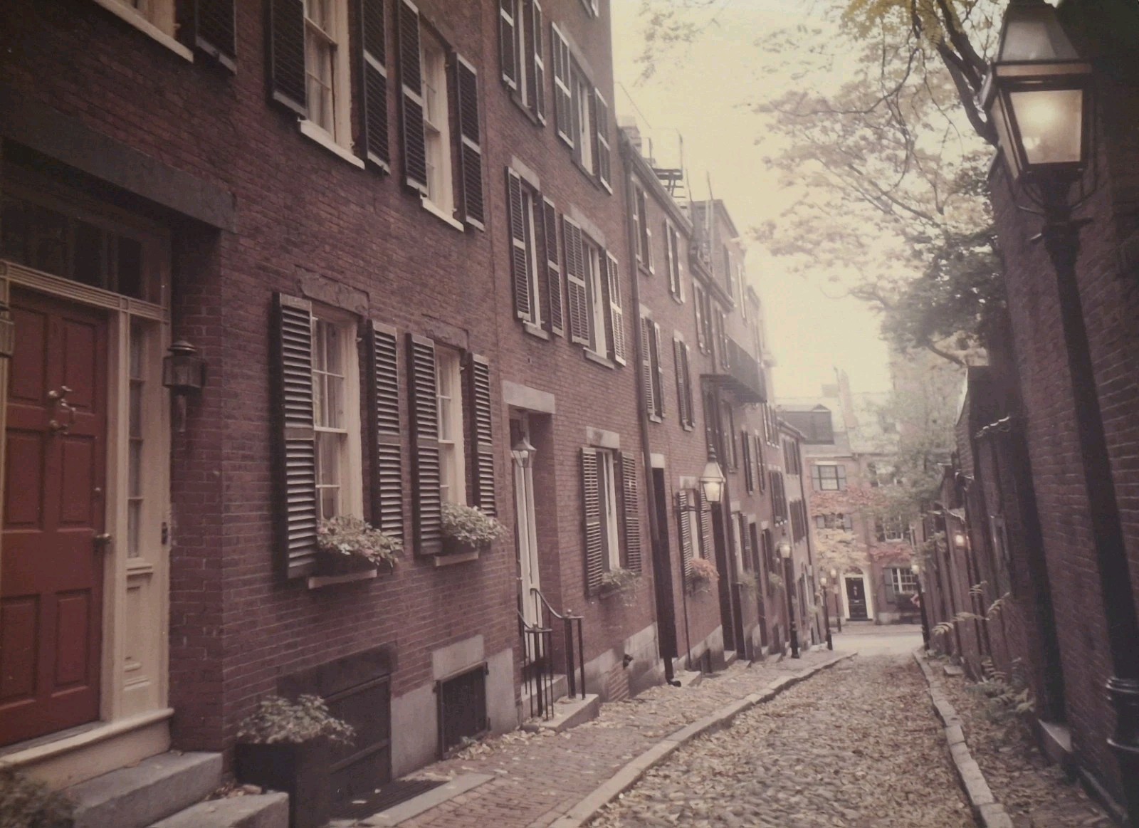 Vintage Historic Beacon Hill Acorn Street Boston MA Photograph 8\