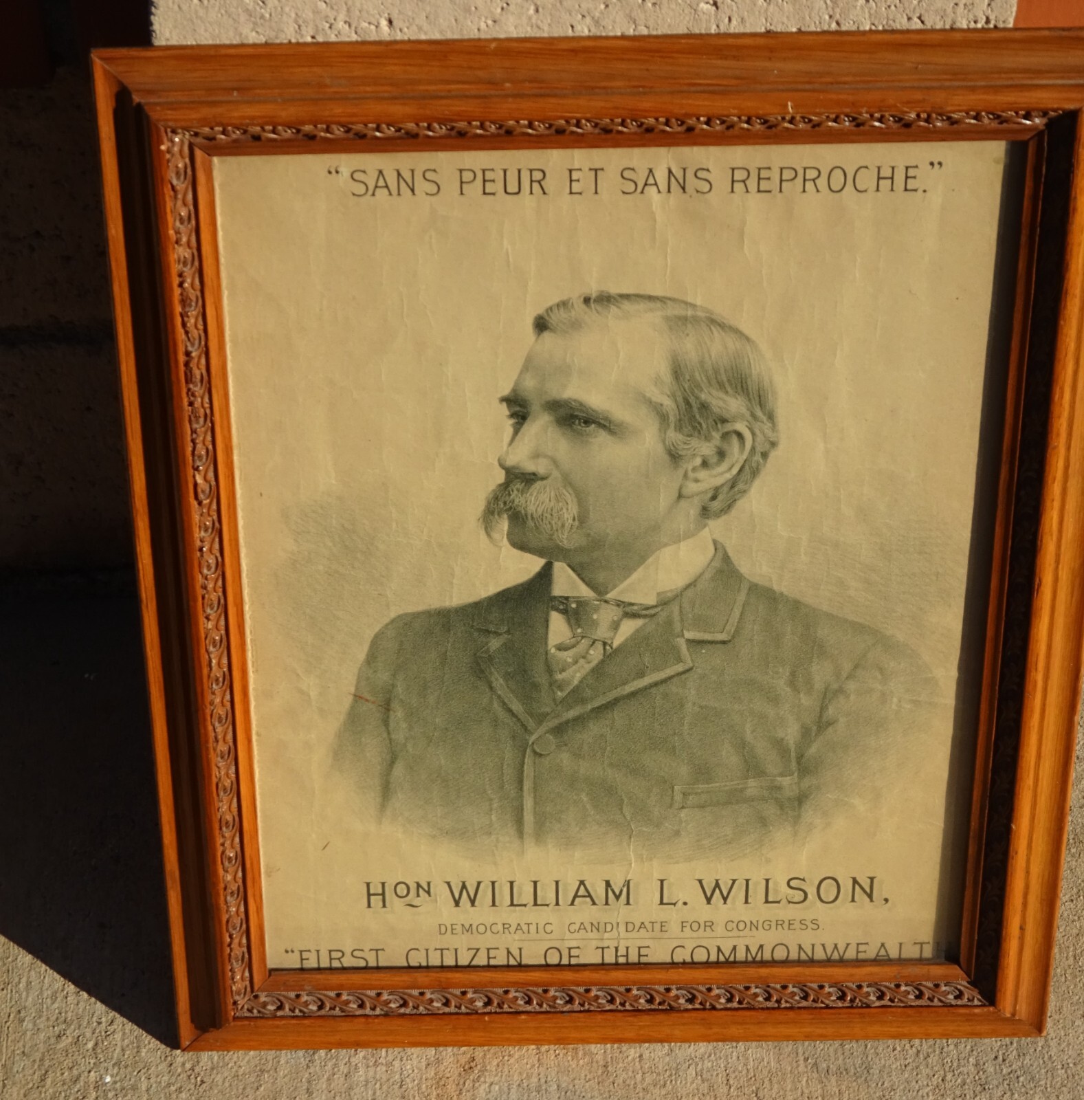 William Wilson 1894 Campaign Poster West Virginia Postmaster General Congress