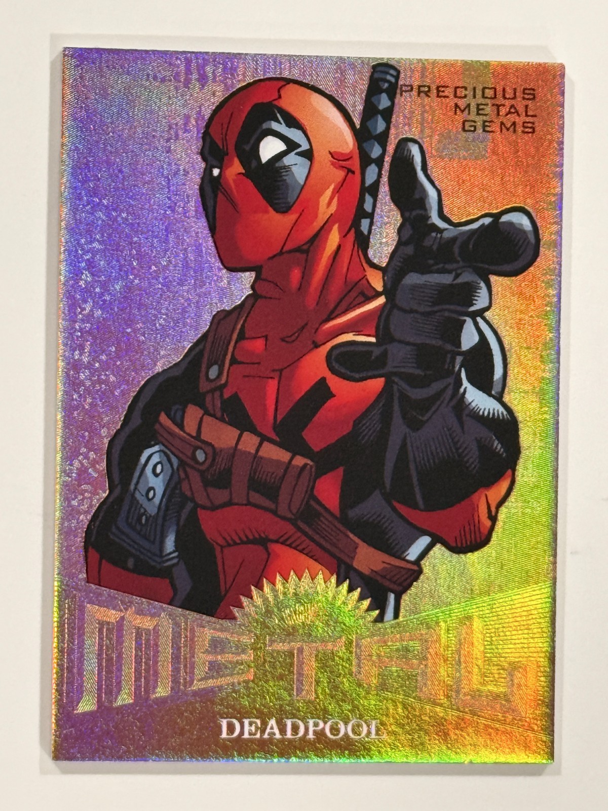2017 Fleer Ultra Spider-Man Metal BRONZE PMG MM12 DEADPOOL #40/199 Insertš„Read 2017 Fleer Ultra Spider-Man Metal BRONZE PMG MM12 DEADPOOL #40/199 Insertš„Read
