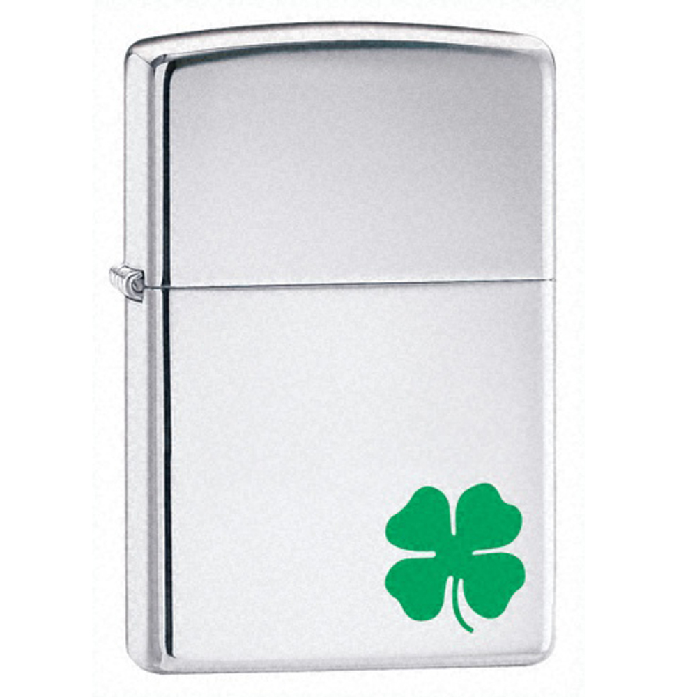 Zippo A Bit O Luck High Polish Chrome Lighter 24007 NEW