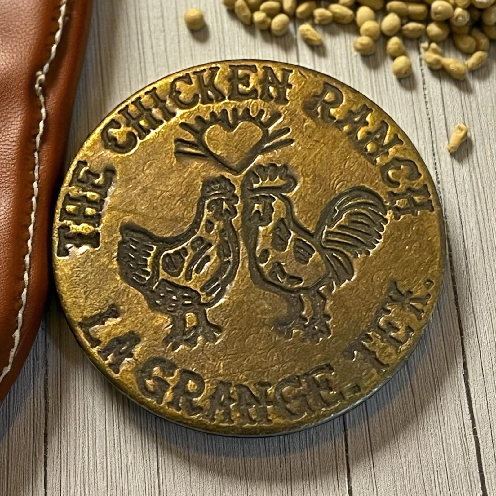 Old West The Chicken Ranch Saloon Brothel La Grange, Texas TOKEN Solid brass Old West The Chicken Ranch Saloon Brothel La Grange, Texas TOKEN Solid brass
