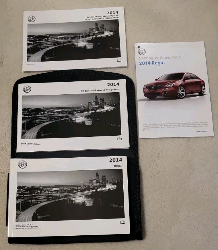 2014 Buick Regal Owner's Manual W/ Case Pre-Owned . 2014 Buick Regal Owner's Manual W/ Case Pre-Owned .