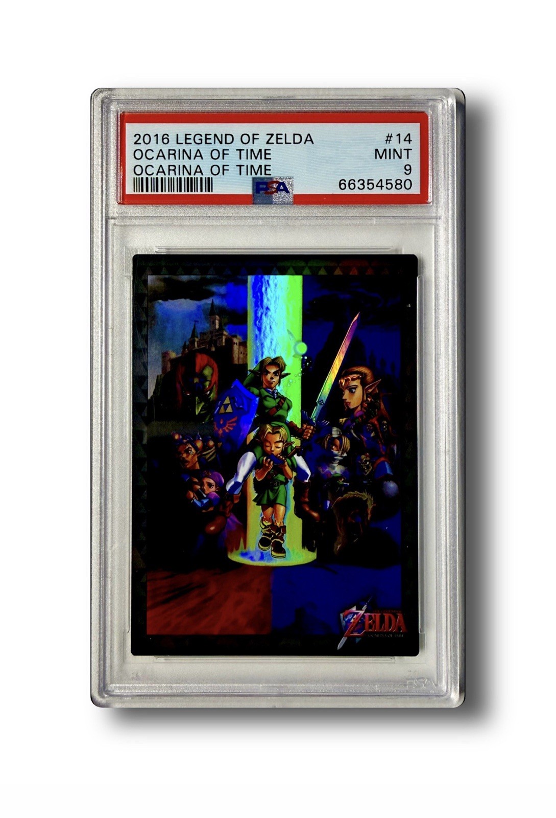 2016 Legend Of Zelda Enterplay Ocarina Of Time #14 Holo PSA 9 MINT 2016 Legend Of Zelda Enterplay Ocarina Of Time #14 Holo PSA 9 MINT