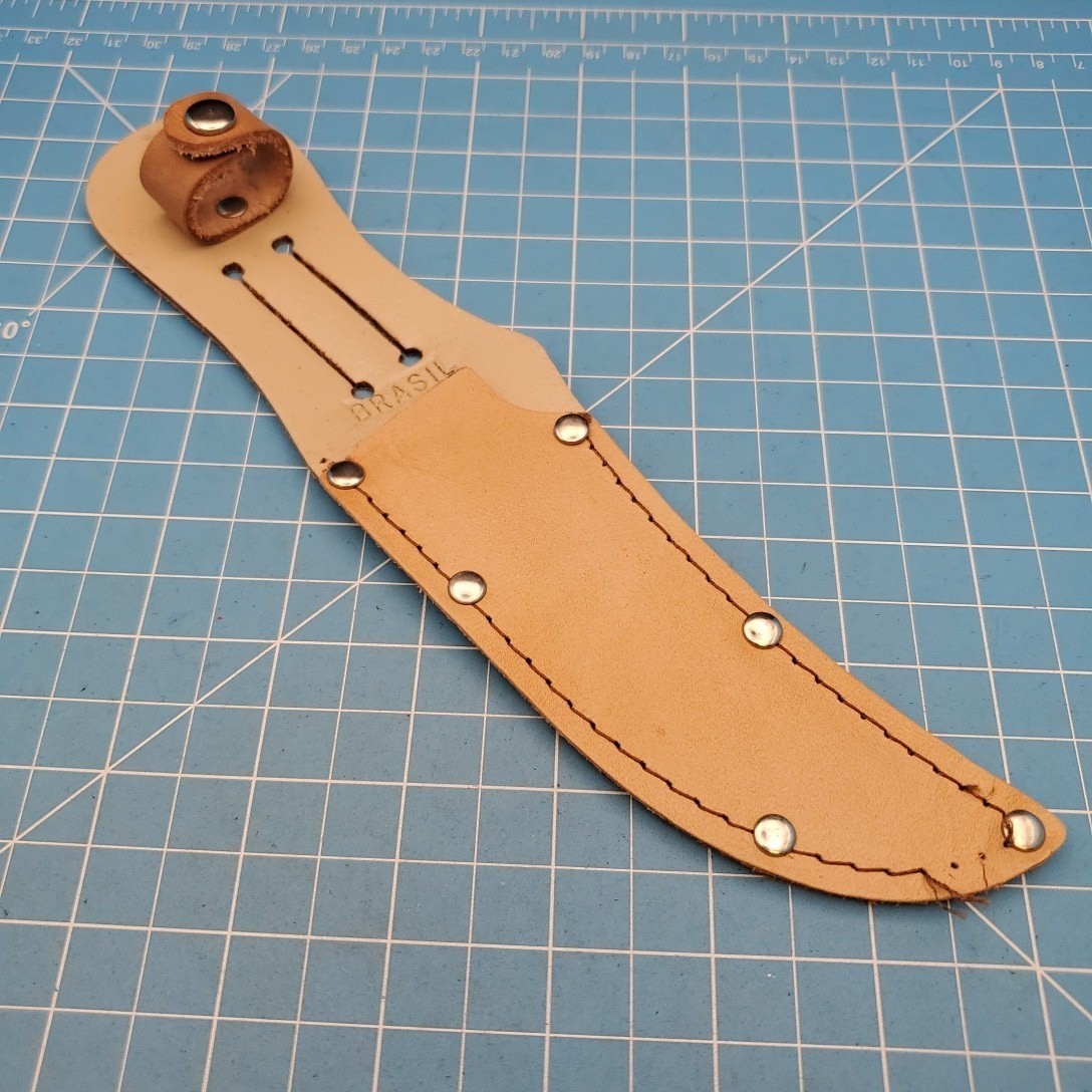 Leather Knife Sheath 9.5x4.75 Hunting Skinning Fixed Blade Brasil 9.5x4.75