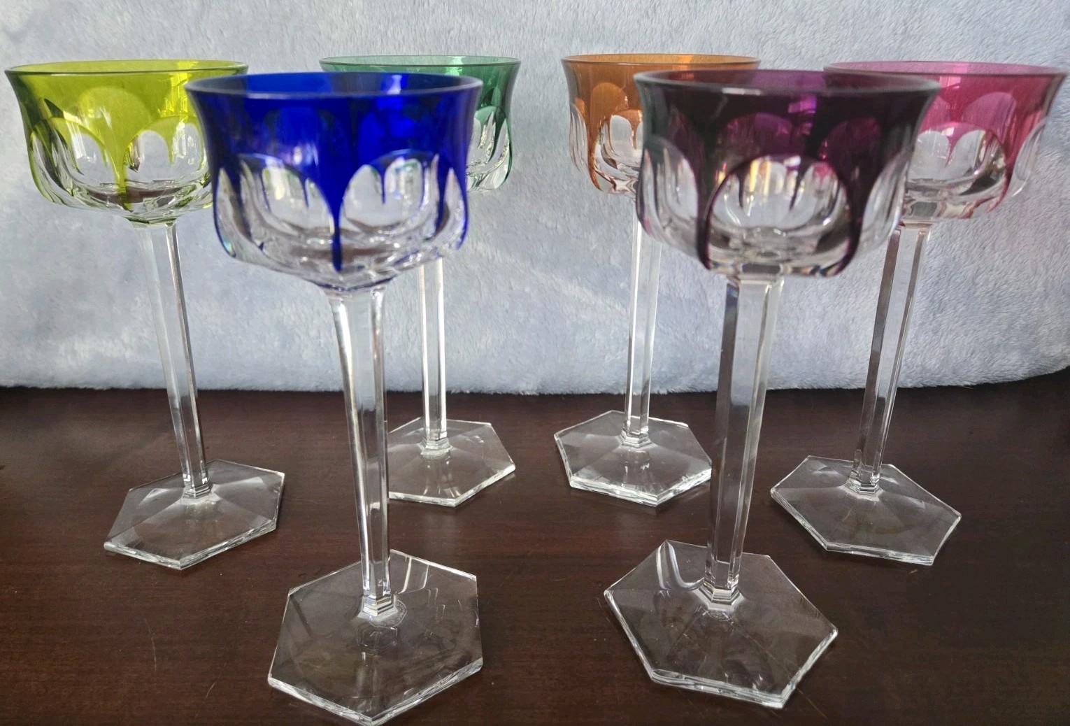 Baccarat Crystal Harcourt Rhine Wine Glasses Set of 6 Baccarat Crystal Harcourt Rhine Wine Glasses Set of 6