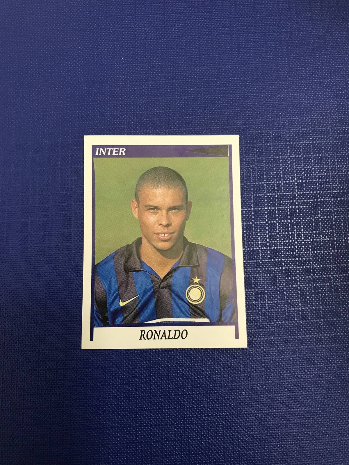 PANINI FOOTBALLERS 1998 99 RONALDO 134 INTER STICKER NEW gem grade 9-10