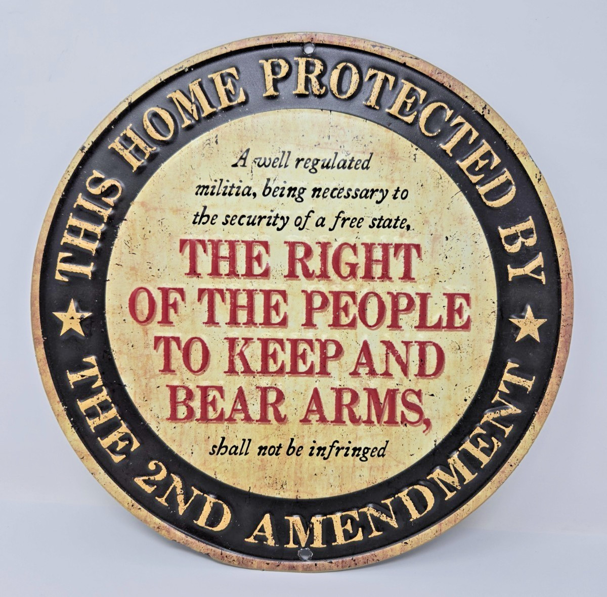 2nd Amendment Tin Metal Sign Right to Bear Arms Vintage Style 10 2nd Amendment Tin Metal Sign Right to Bear Arms Vintage Style 10