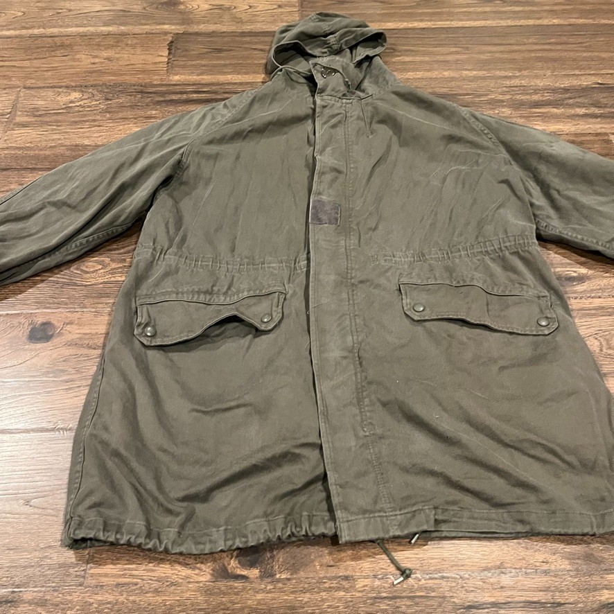 French Army M64 Parka Mens L Green 1981 Vintage Military Field Jacket W/ Lining
