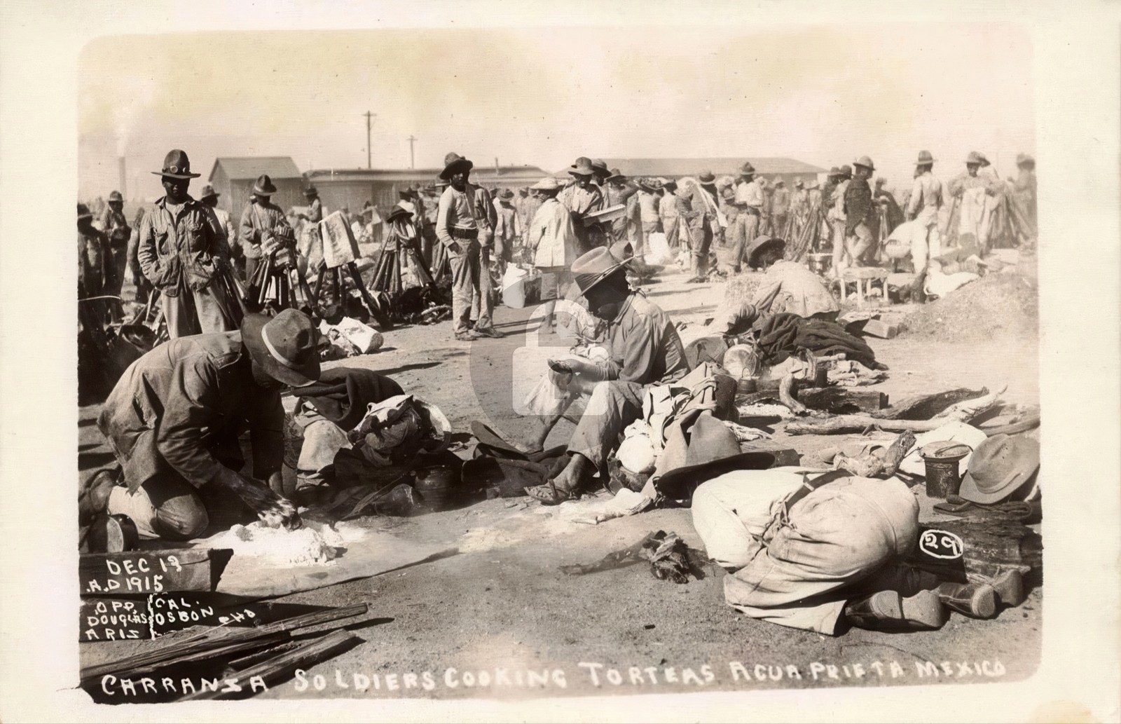 Carranza\'s Soldiers 1915 Torteas Agua Prieta MX Revolution RPPC Postcard COPY Carranza\'s Soldiers 1915 Torteas Agua Prieta MX Revolution RPPC Postcard COPY