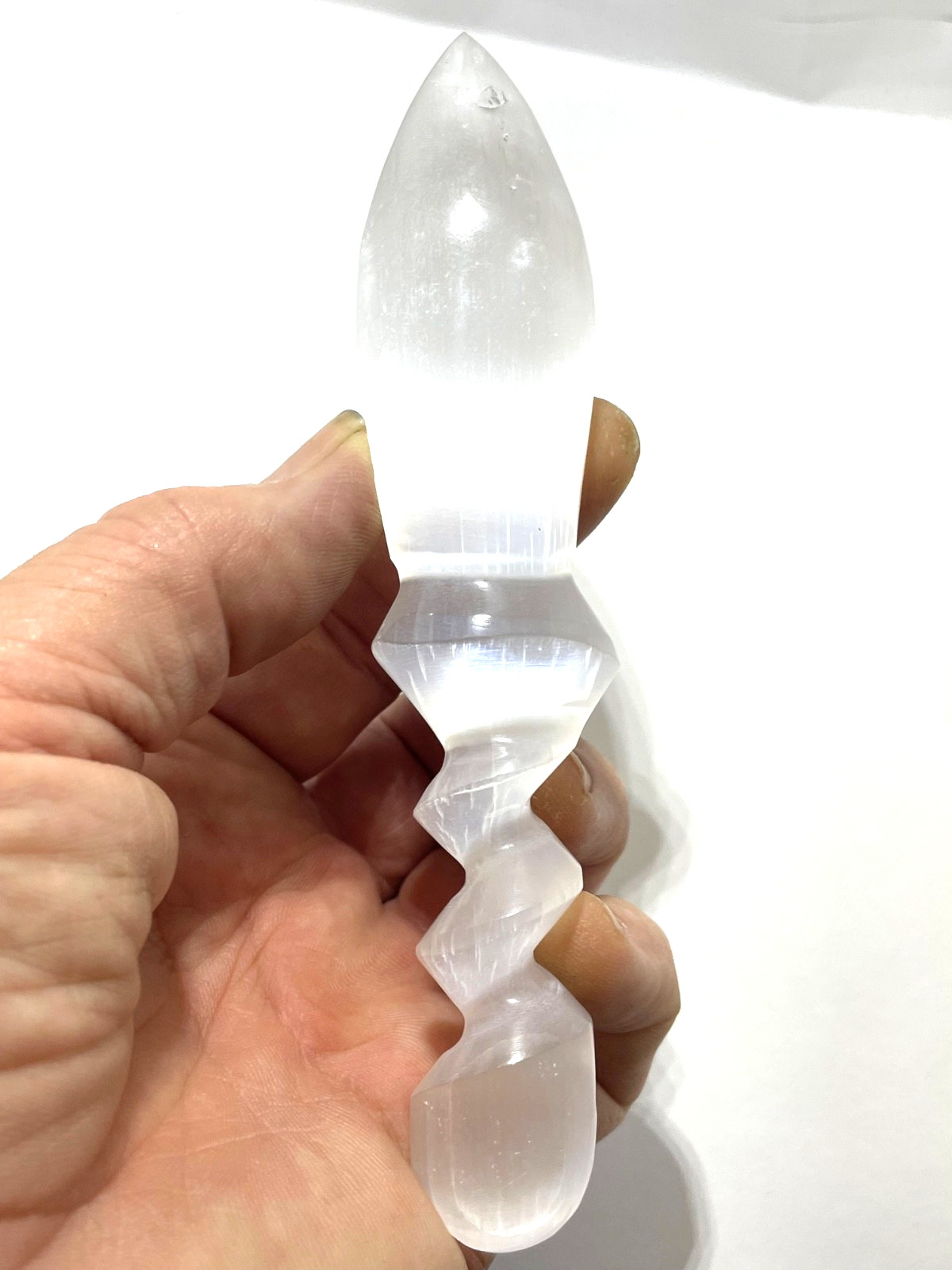 SPIRITUAL CRYSTAL Knife Dagger Spiral Sword Handle FIGHT OFF EVIL NEGATIVITY SPIRITUAL CRYSTAL Knife Dagger Spiral Sword Handle FIGHT OFF EVIL NEGATIVITY