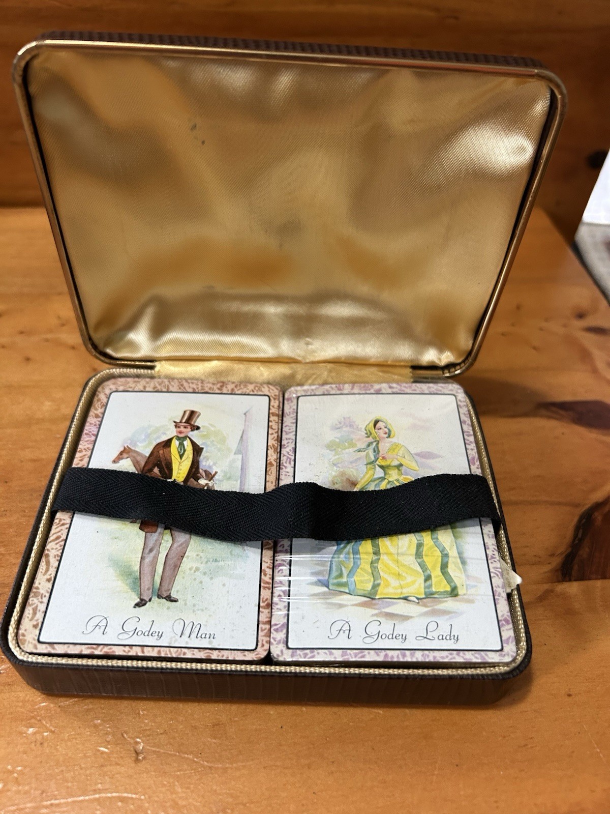 2 VINTAGE FAIRCHILD PLAYING CARDS W/ TAX STAMP Leather Monogram Case 2 VINTAGE FAIRCHILD PLAYING CARDS W/ TAX STAMP Leather Monogram Case