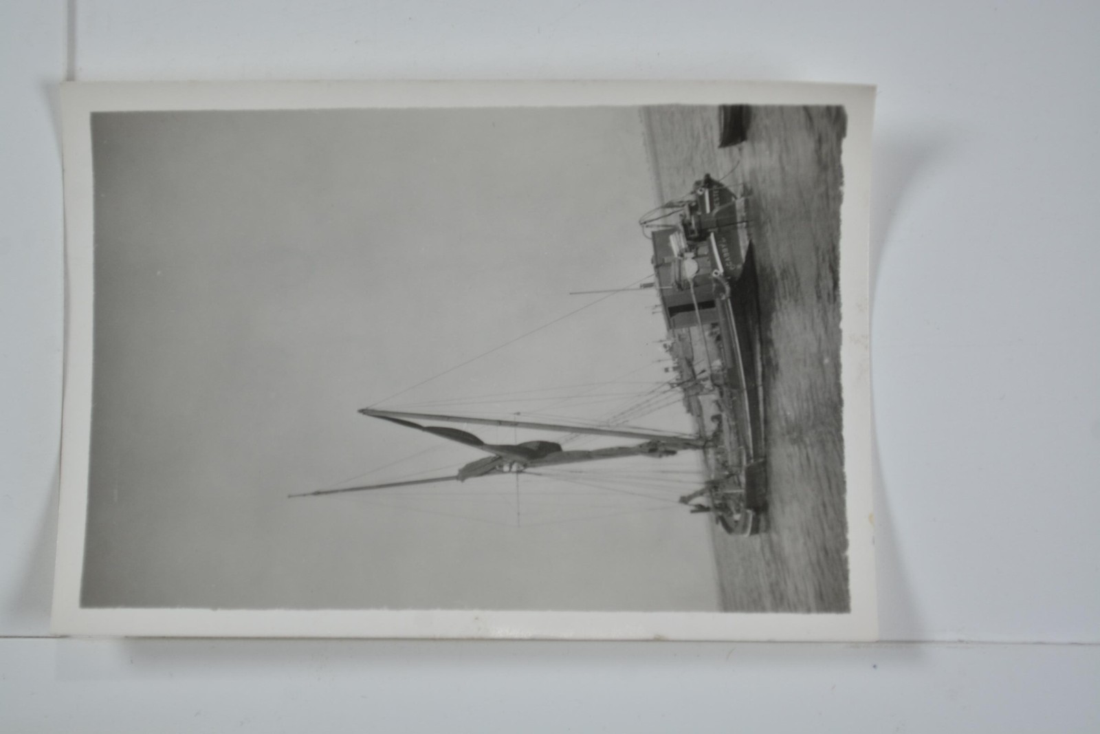 Thames Sailing Barge Cabby Moored 1949 Ken Law VTG Photo