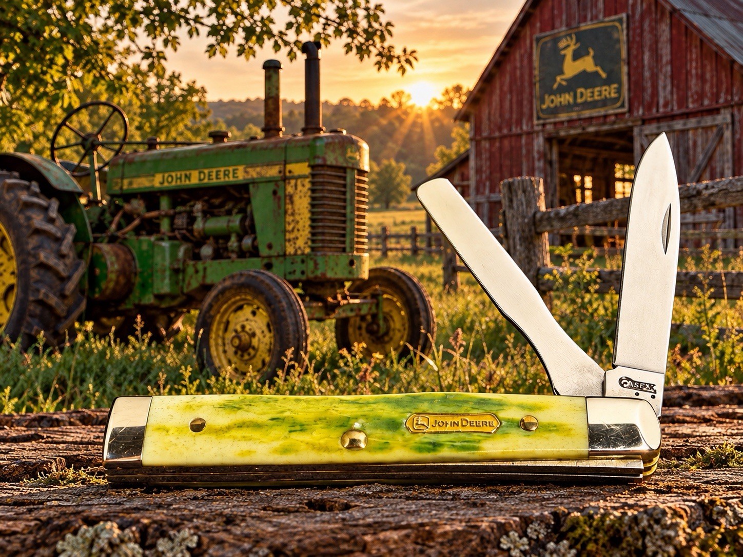 Case XX Baby Doctors Knife John Deere Edition W/ Tin Beauty Mint