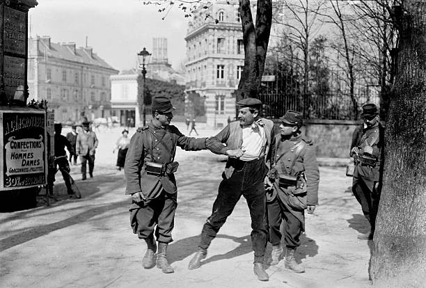 Arrest of a demonstrator during the demonstration 1911 OLD PHOTO