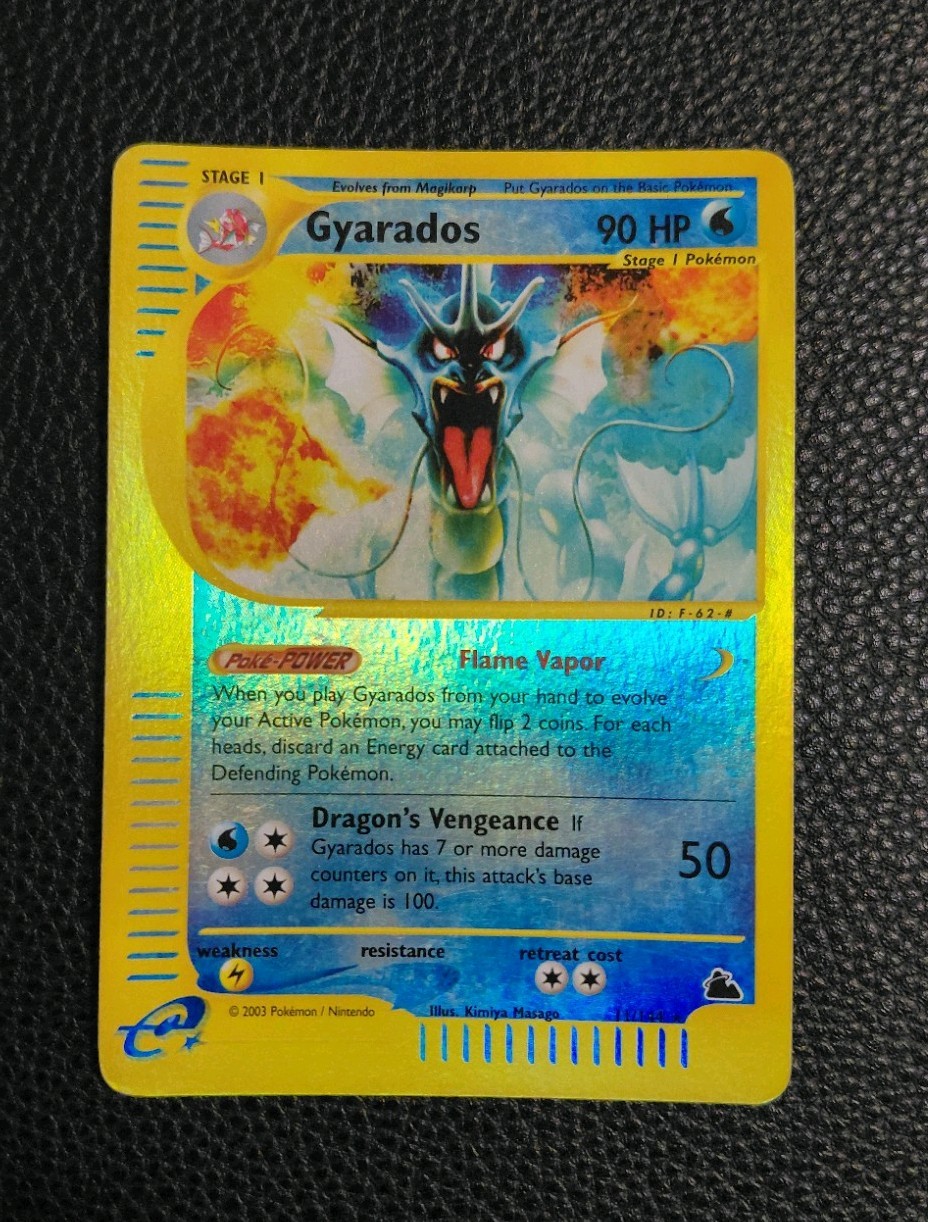 Gyarados 11/144 Reverse Holo Skyridge 2003 English Pokemon e-Reader Rare Card