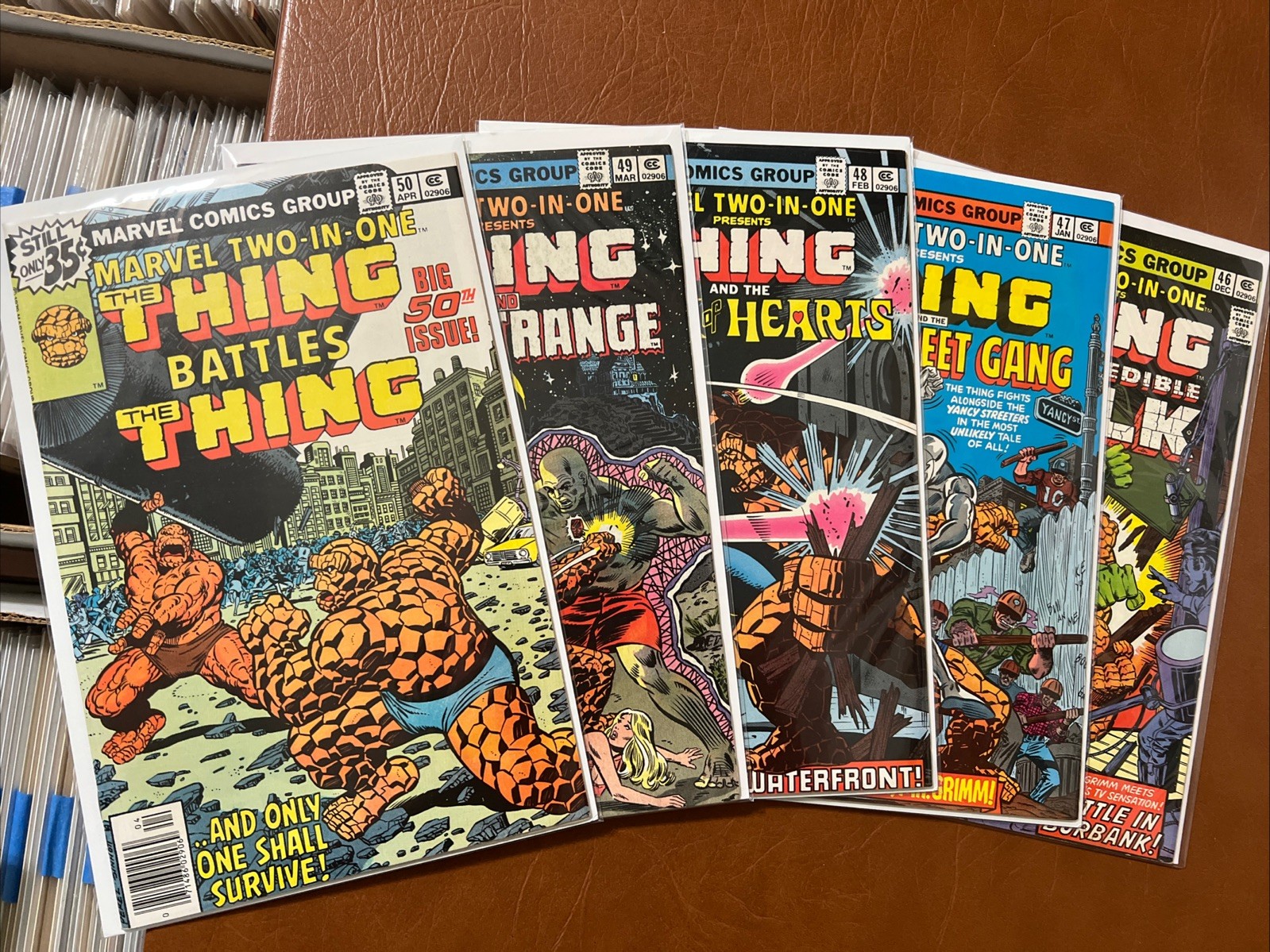 Marvel Two-in-One Run 5: VG/FN to FN+ #46-50 Marvel Comics 1979 $8 Ship