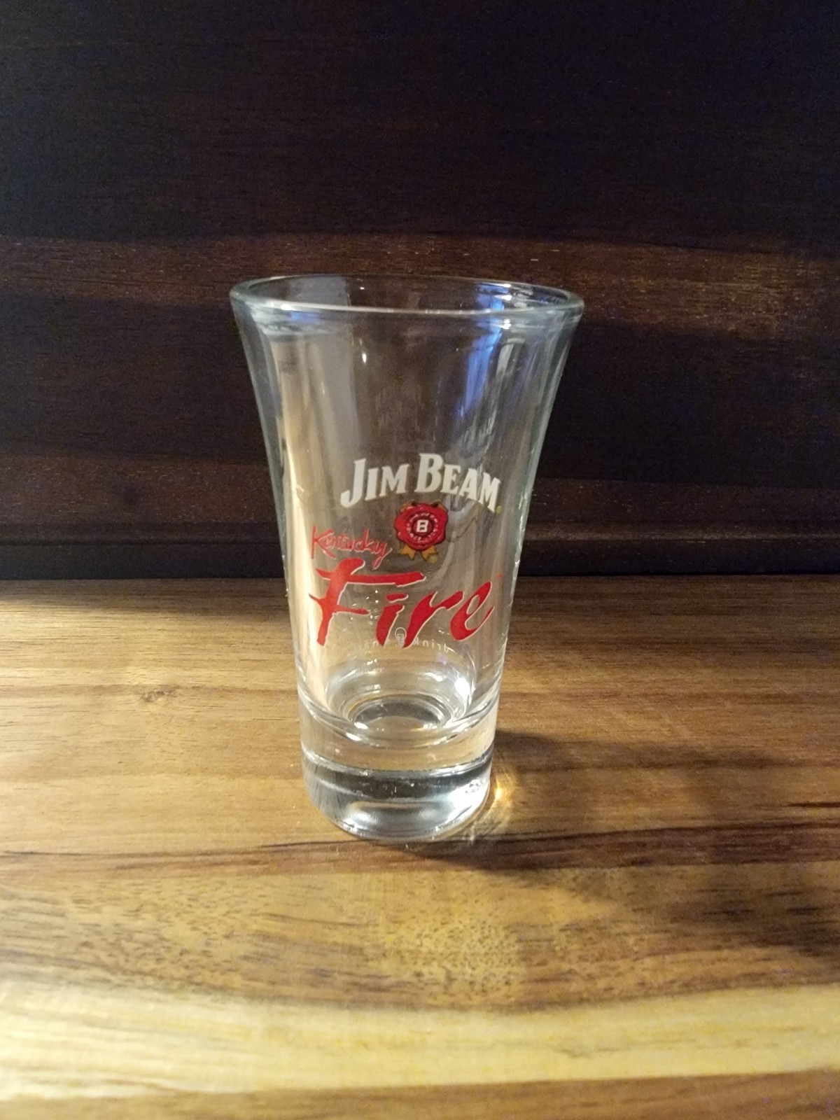 Jim Beam Kentucky Fire Shot Glass – Clear Bourbon Whiskey Collectible Barware Jim Beam Kentucky Fire Shot Glass – Clear Bourbon Whiskey Collectible Barware