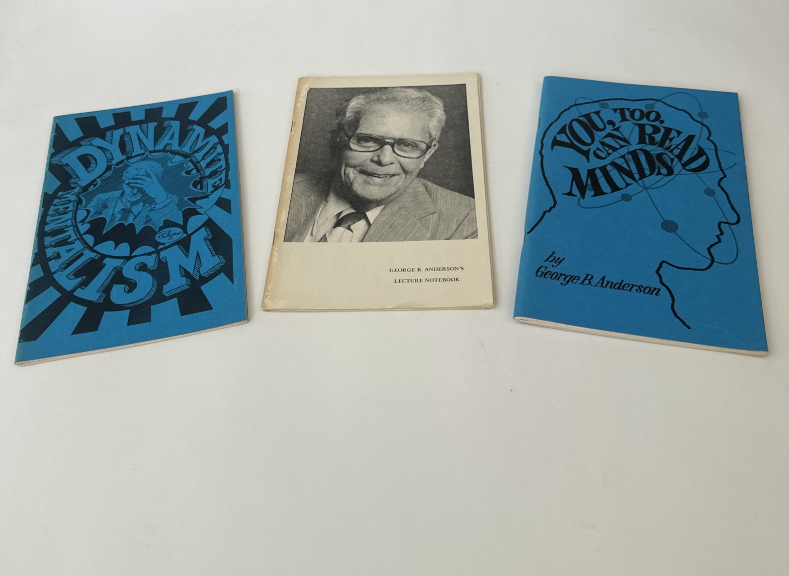 Vintage George B Anderson Mentalism Magic Book Lot 3 Titles Dynamite Mindreading
